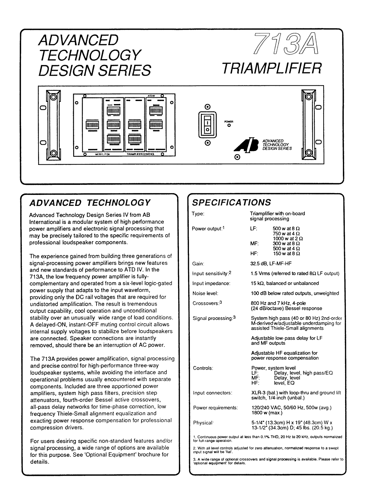 AB International 713-A Brochure