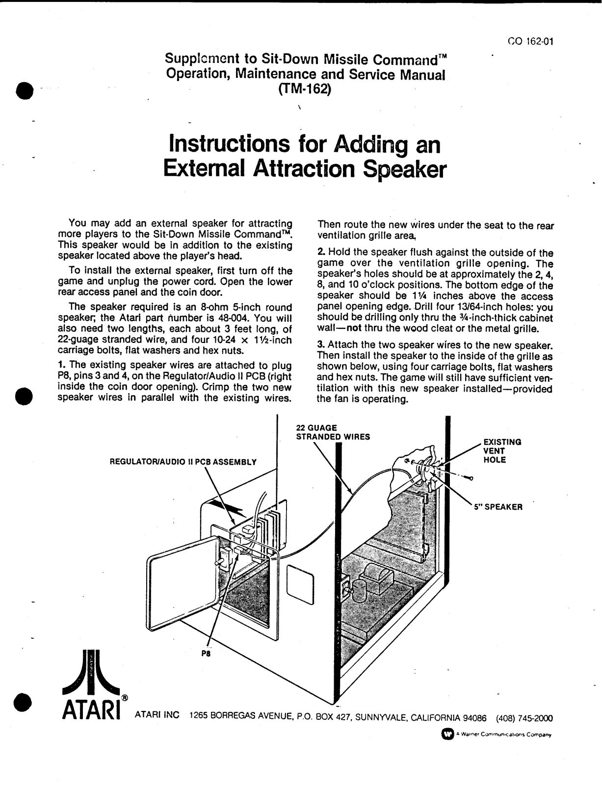 ATARI CO-162-01 User Guide