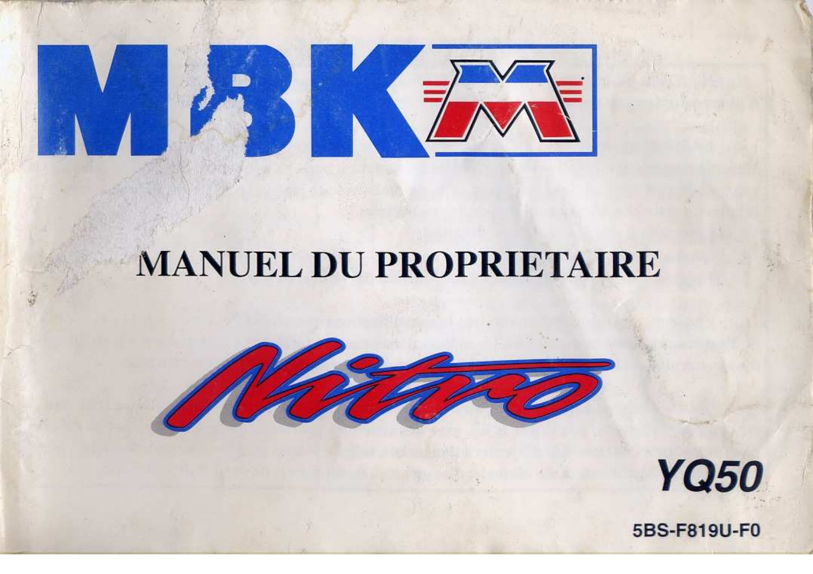 MBK YQ50 User Manual