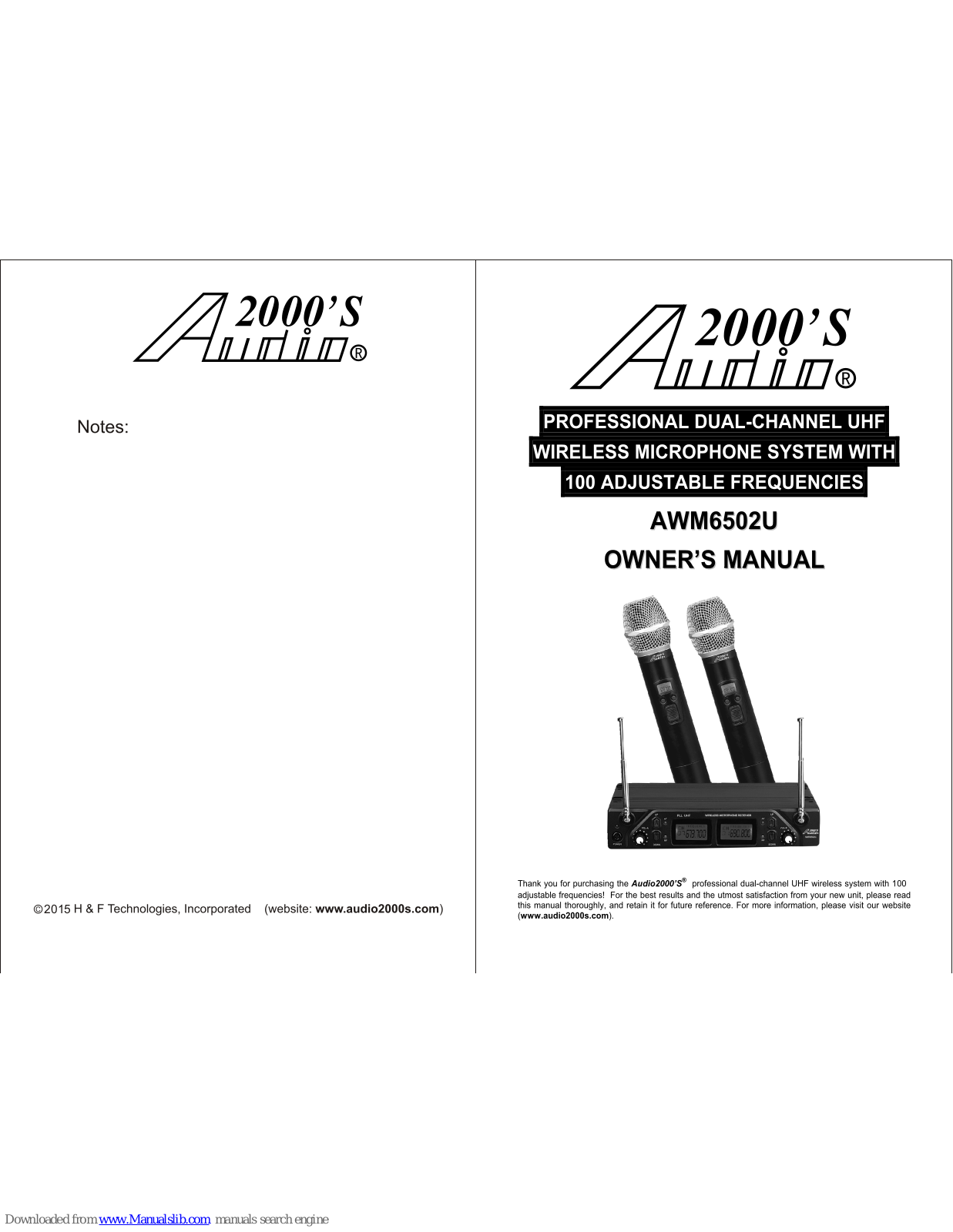 Audio2000's AWM6502U Owner's Manual