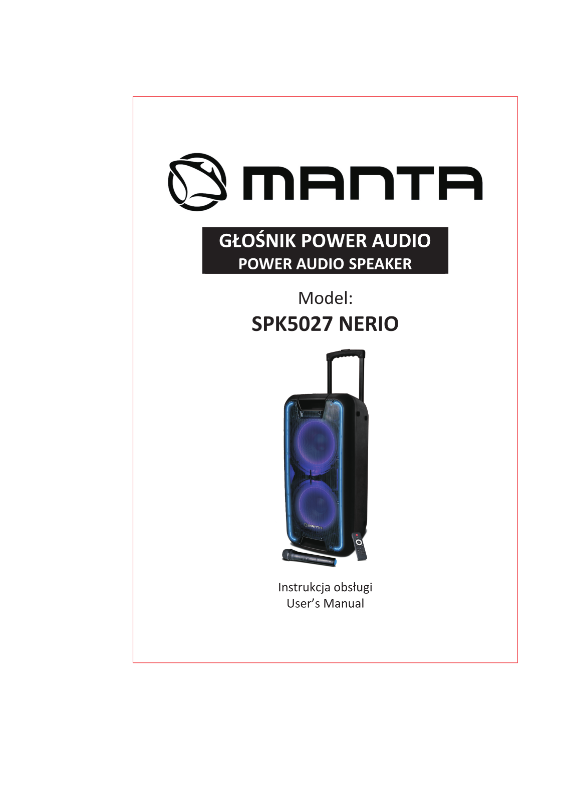 Manta SPK 5027 Operating Instructions