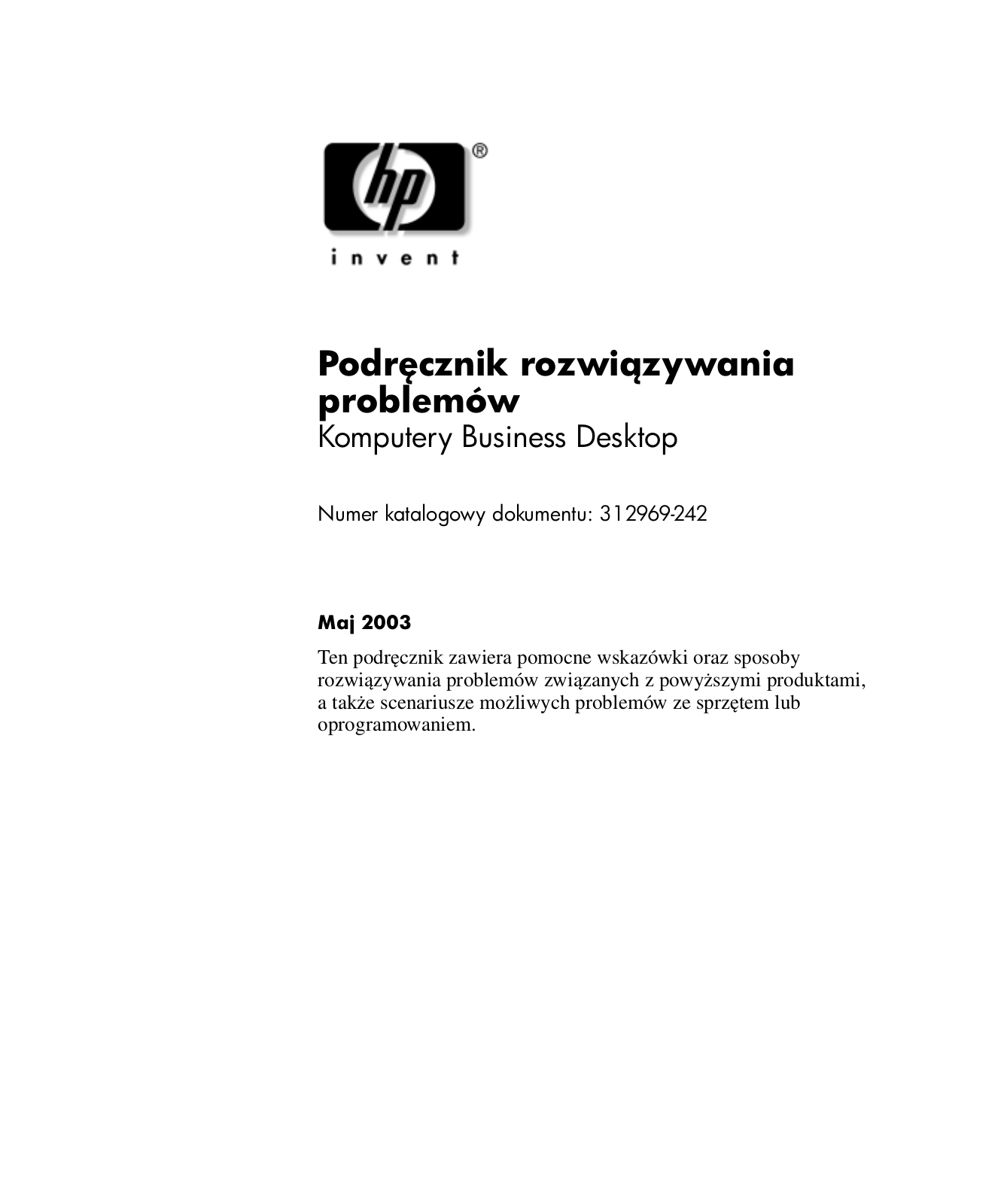 Hp DX6050 MICROTOWER User Manual