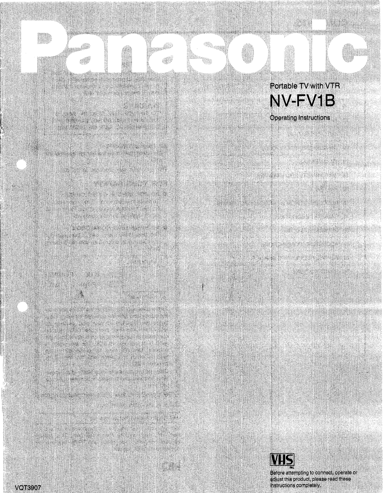 Panasonic NV-FV1B User Manual