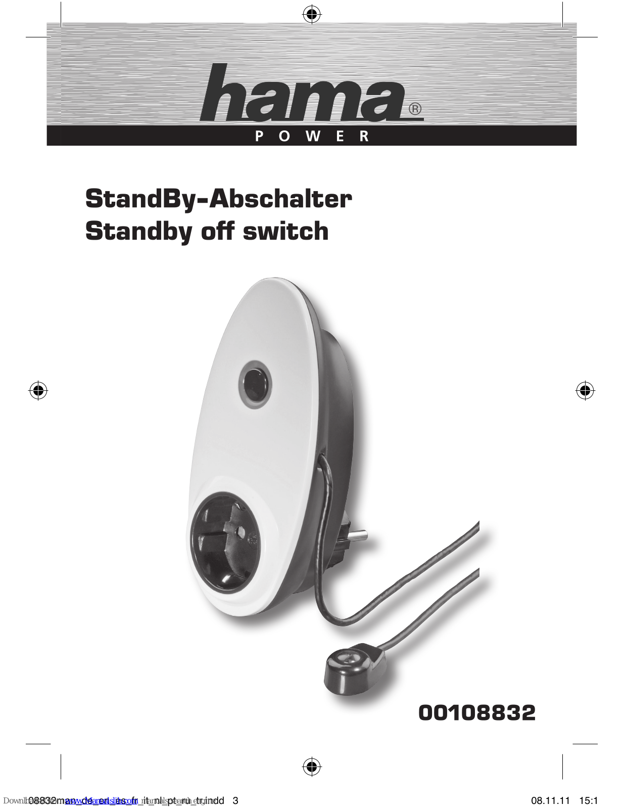 Hama Standby off switch Operating Instruction - ManualMachine.com