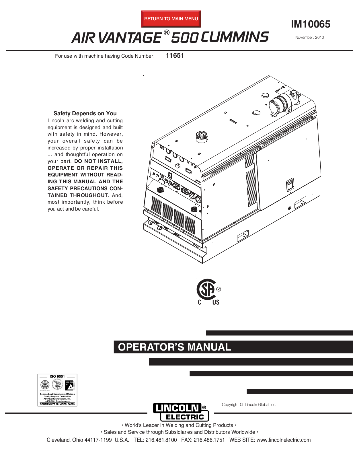 Air Vent Inc. IM10065 User Manual