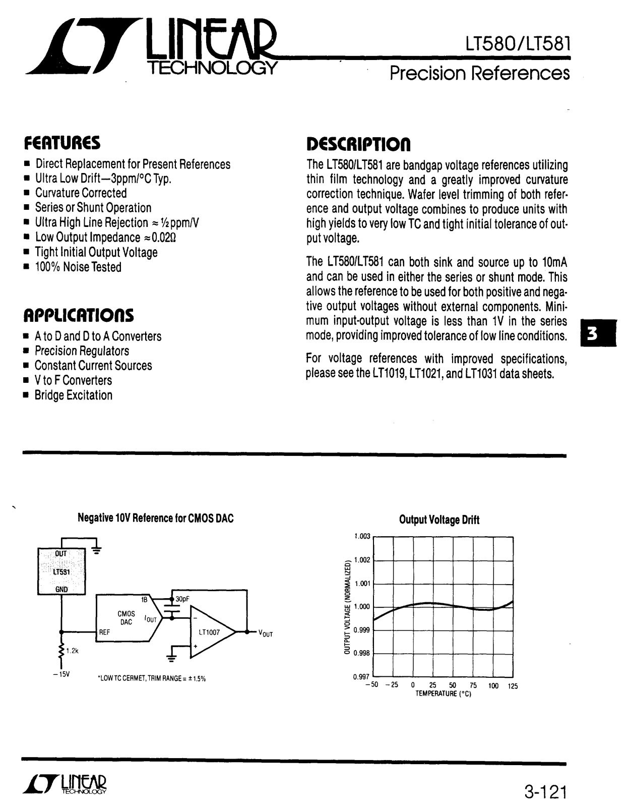 Linear Technology LT581, LT580 Datasheet