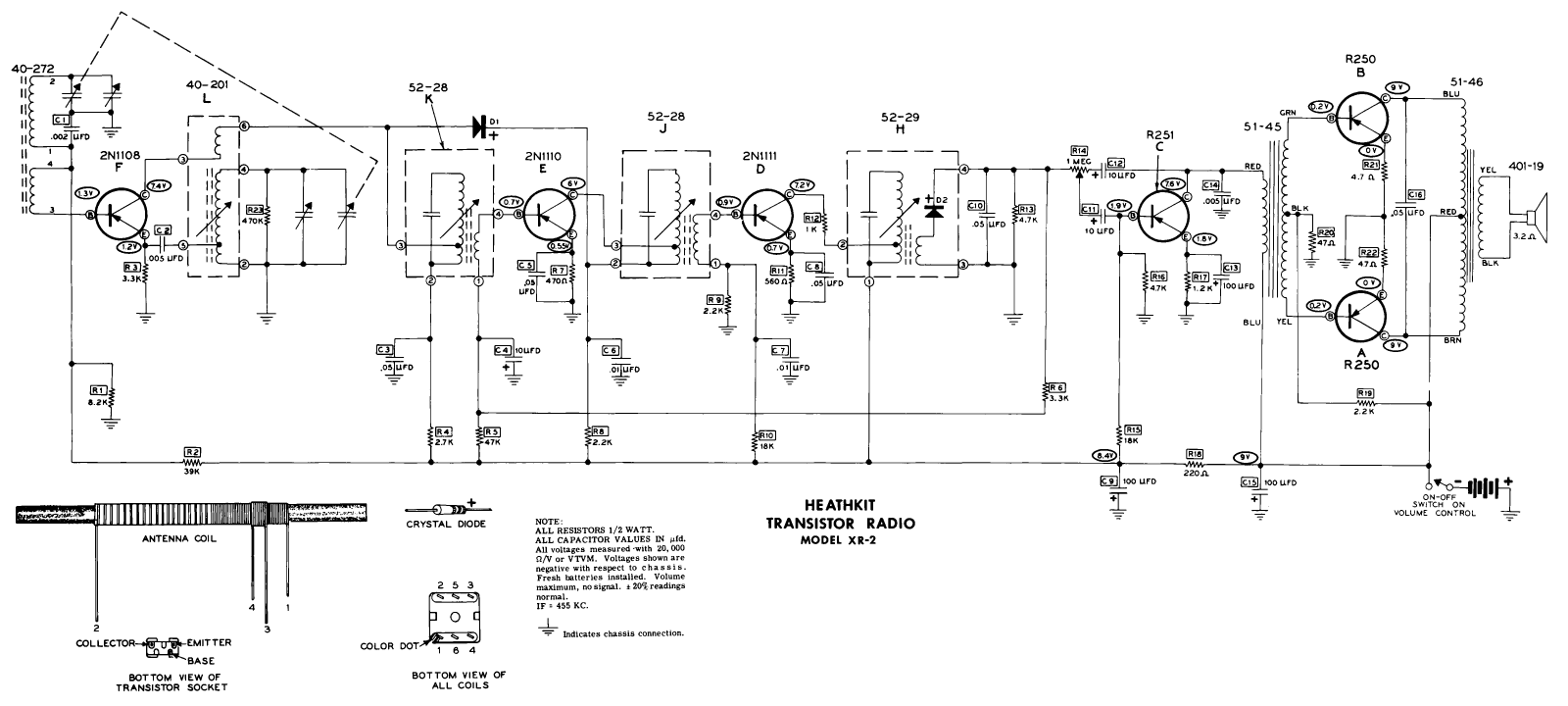 Heath Company XR-2 Schematic