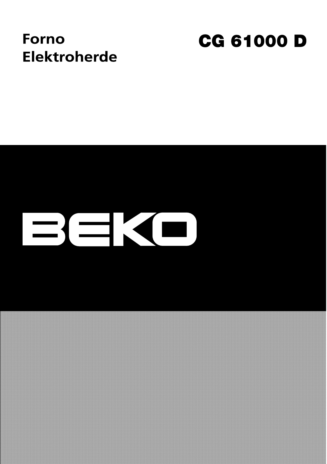 Beko CG 61000 D Manual