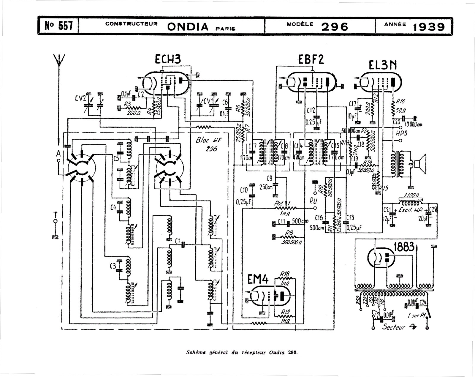 ONDIA 296 Diagram - ManualMachine.com