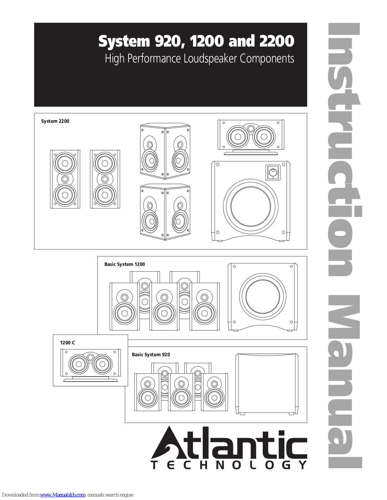 Atlantic Technology 2200C, System 1200c Instruction Manual