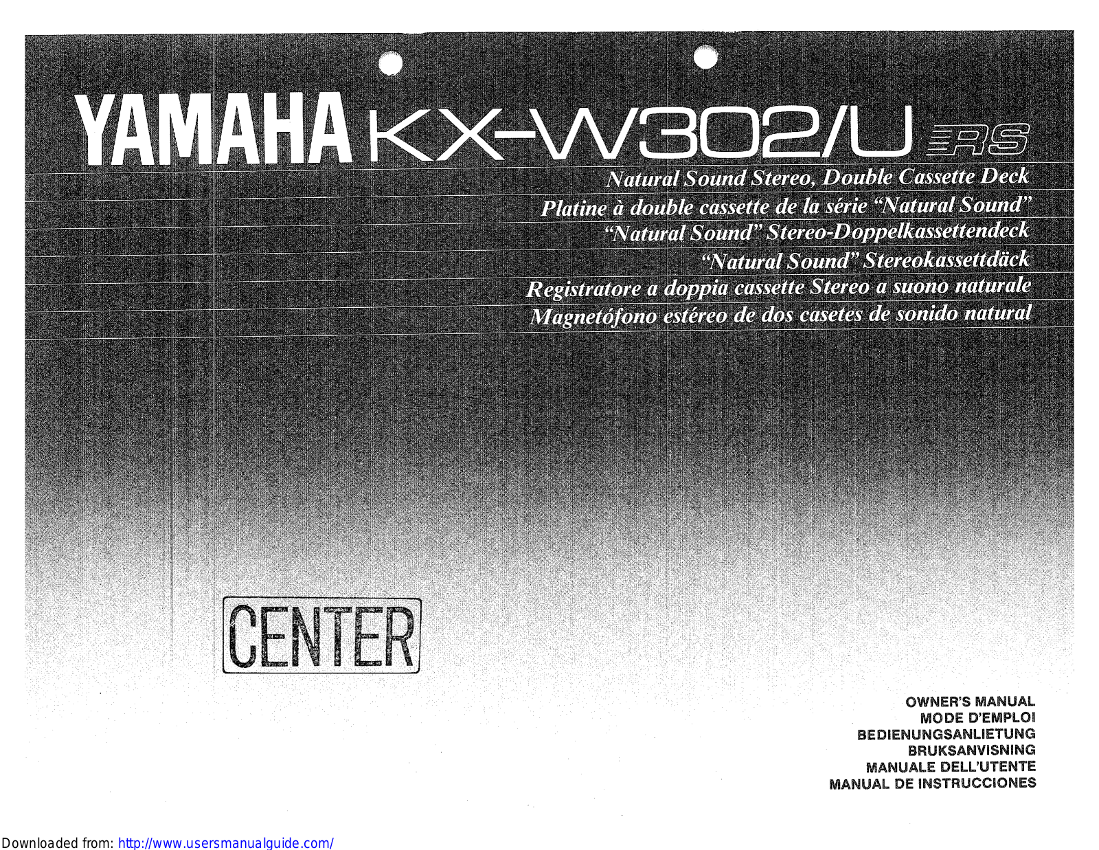 Yamaha Audio KX-W302 User Manual