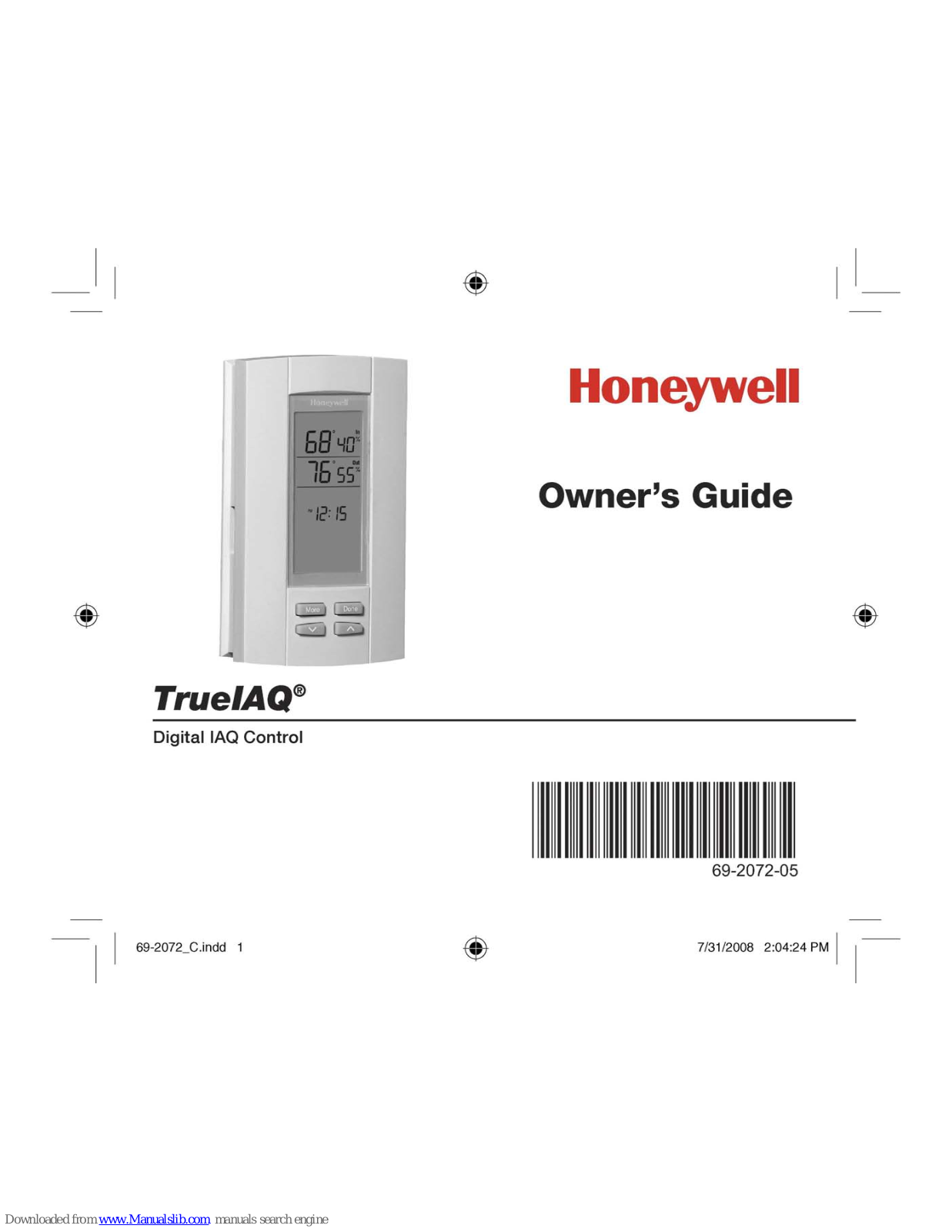 Honeywell DG115EZIAQ, TrueIAQ Owner's Manual