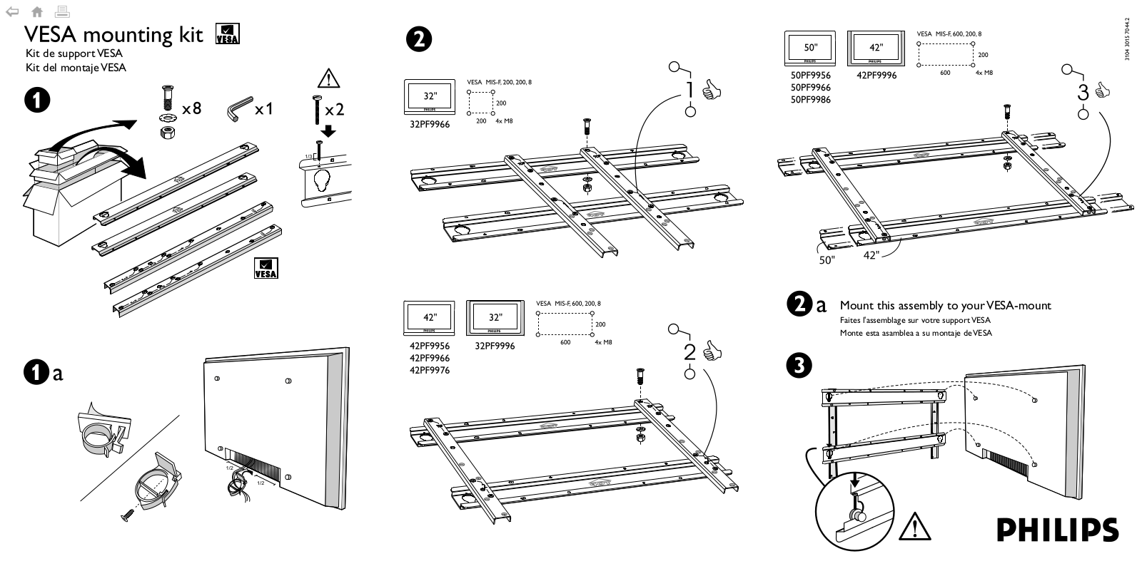 Philips 37PF9936 Quick start guide