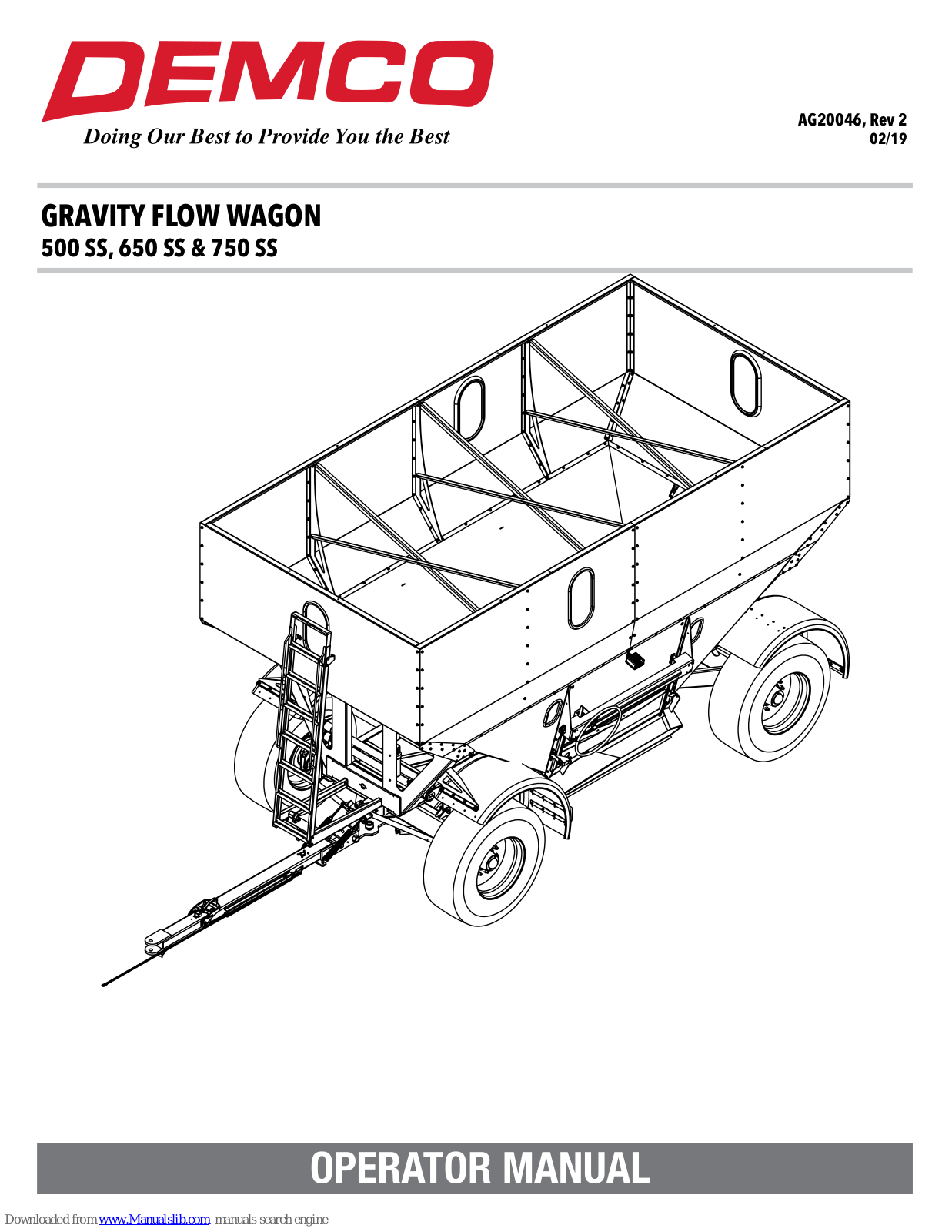 Demco 650 SS, 500 SS, 750 SS Operator's Manual