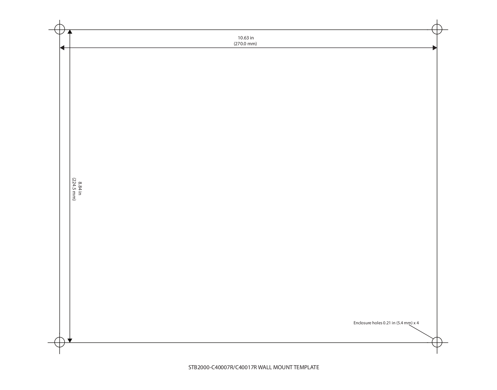Zebra STB2000-C40007R,STB2000-C40017R STB2000-C40007R/C40017R Wall Mount Template English