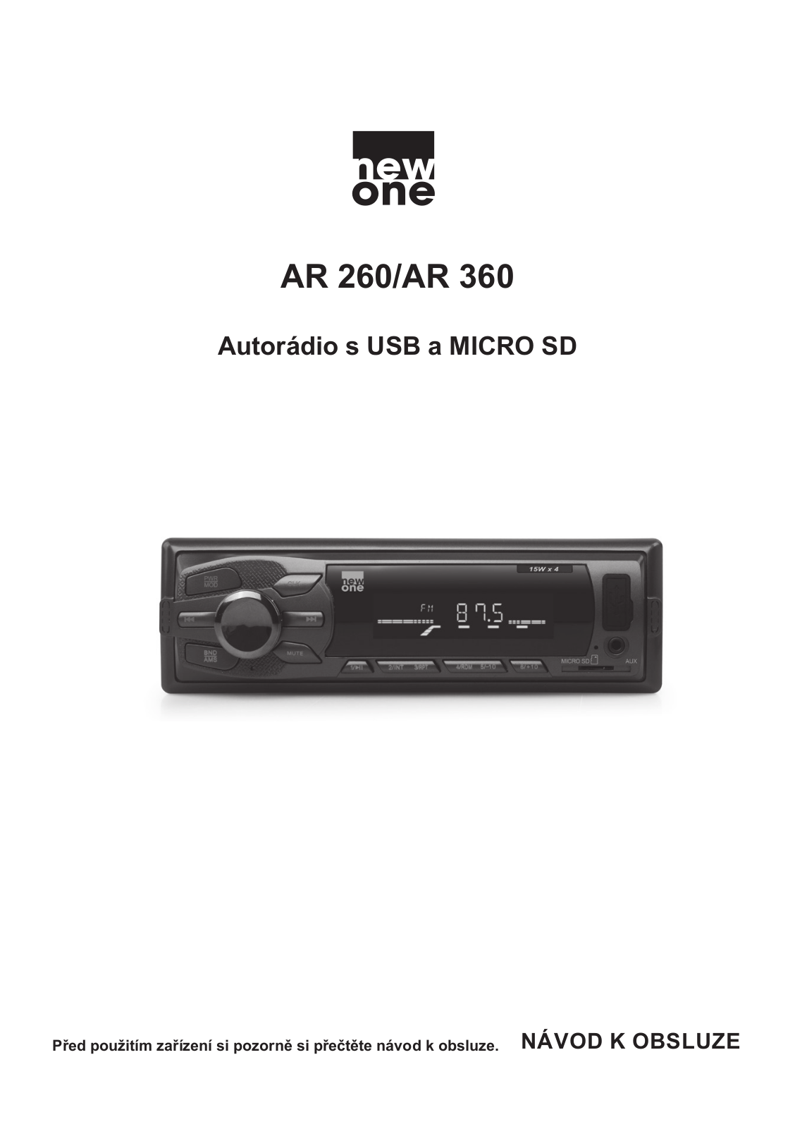 NEW ONE AR260 User Manual - ManualMachine.com