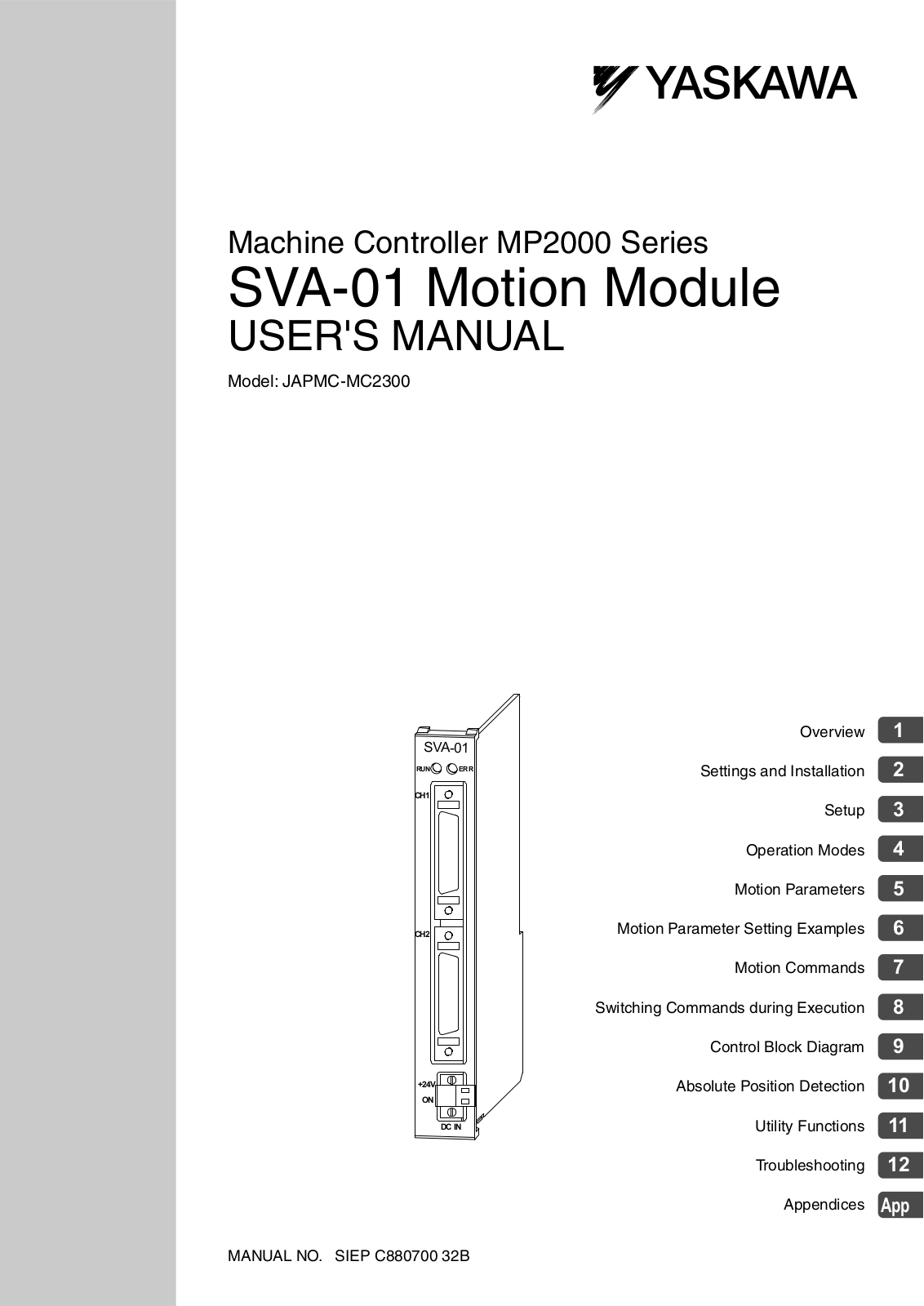 Yaskawa MC2300 User Manual