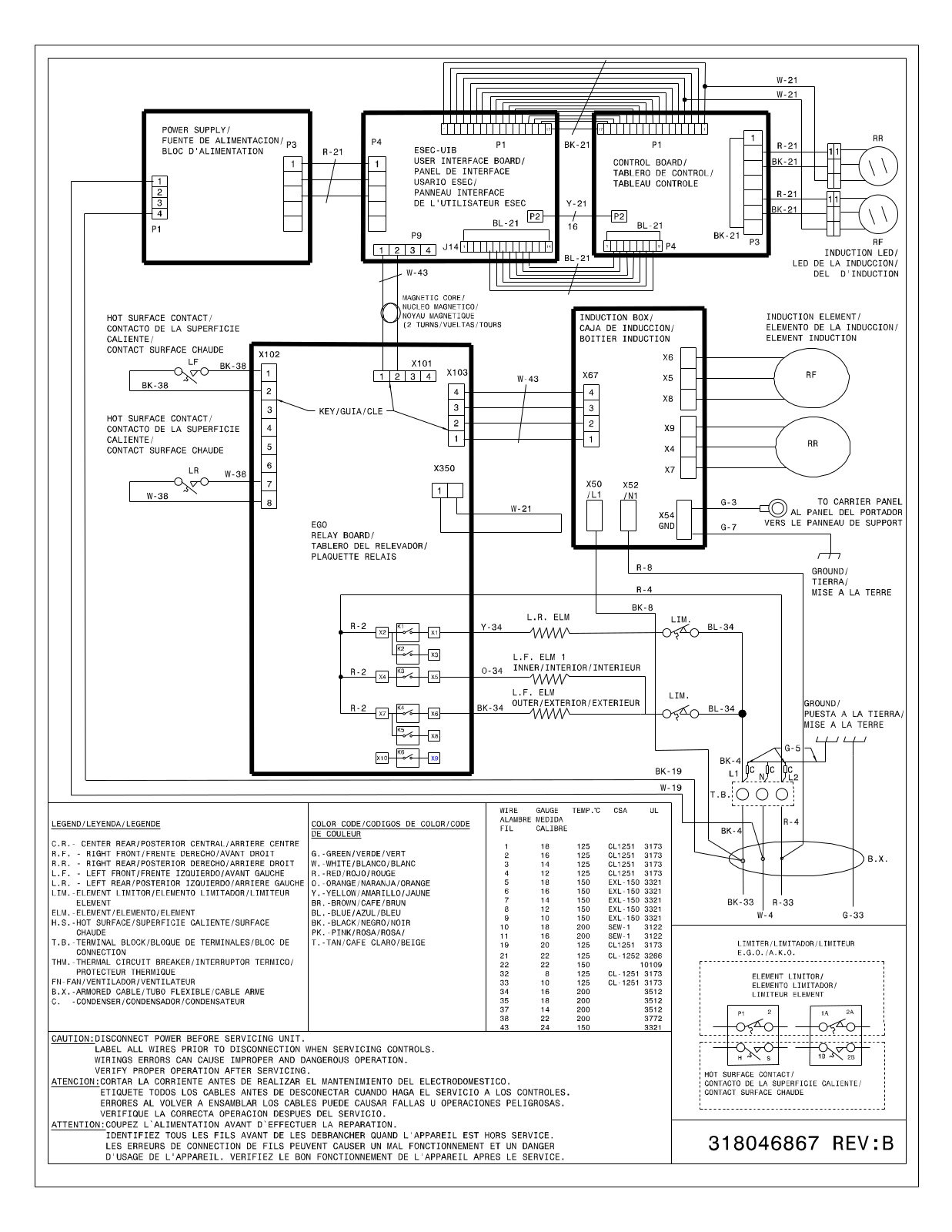 Frigidaire FPCC3085KS Wiring Diagram