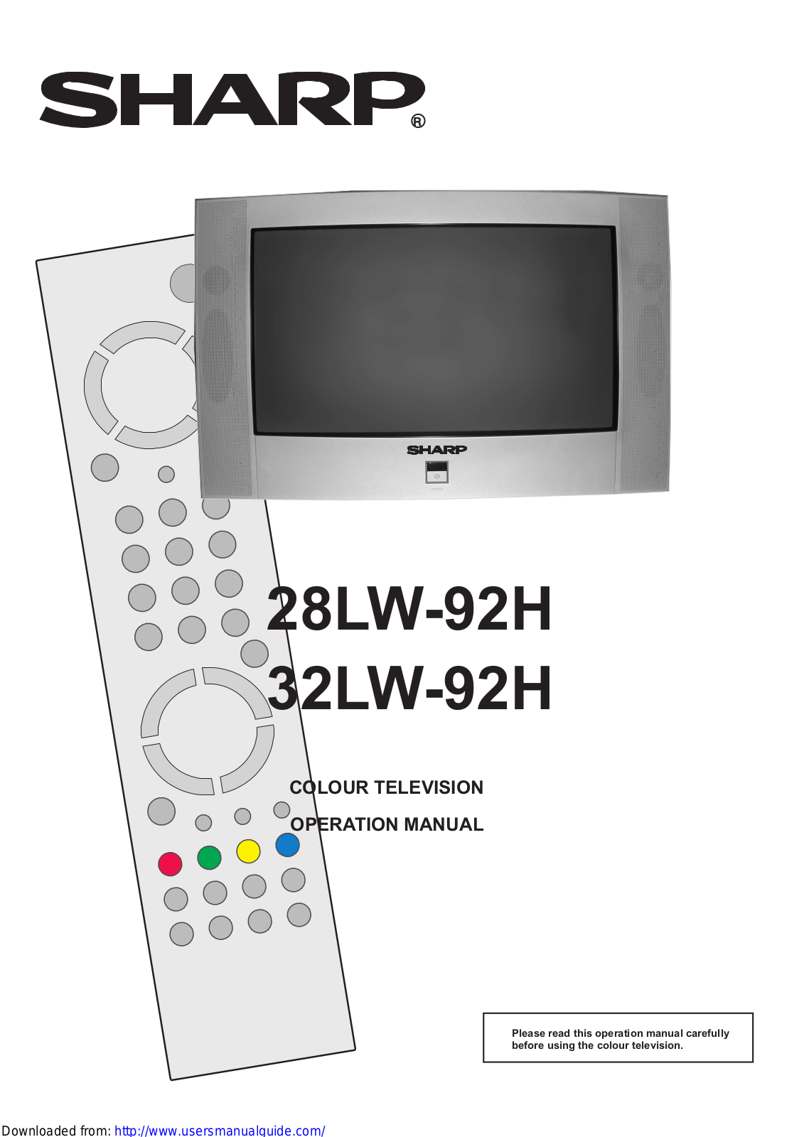 SHARP 28LW/32LW-92H User Manual