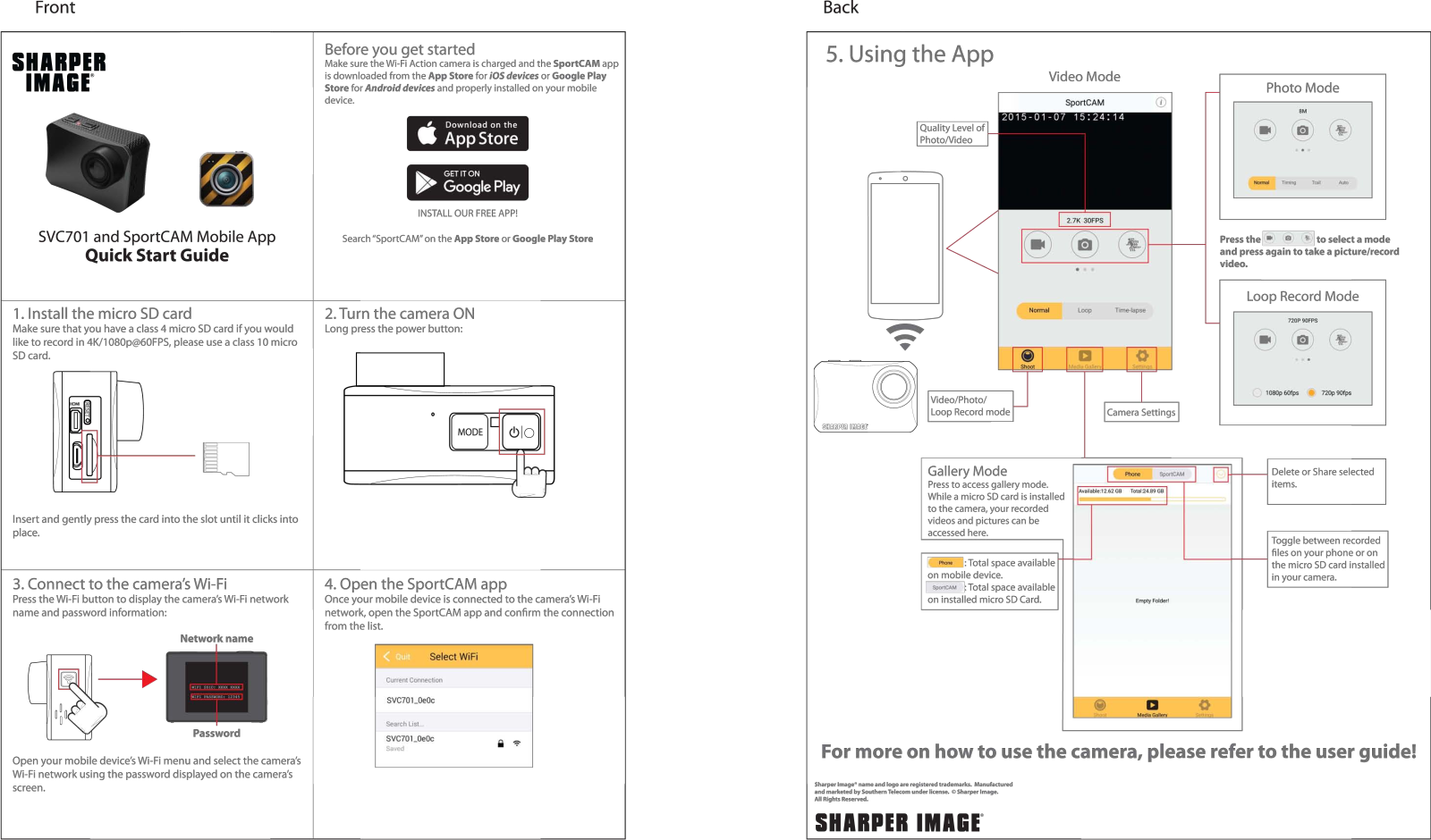 Sharper image SVC701 User Manual