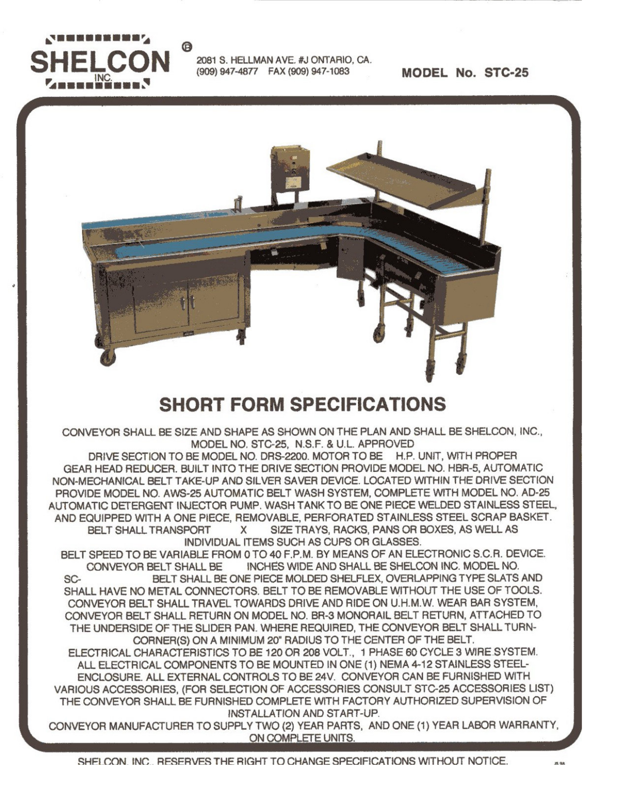 Shelcon STC-25 User Manual