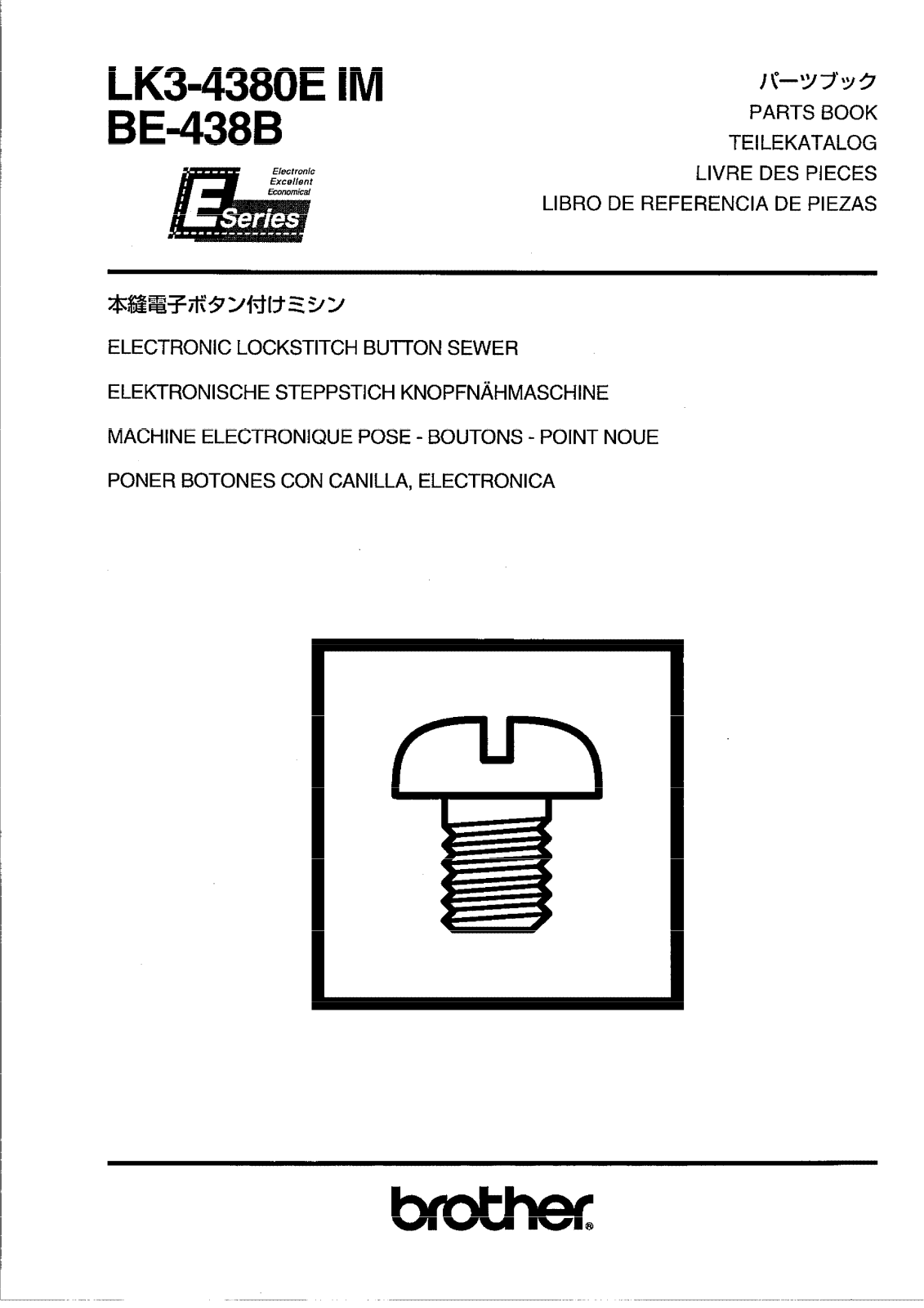 BROTHER LK3-4380E IM, BE-438B Parts List