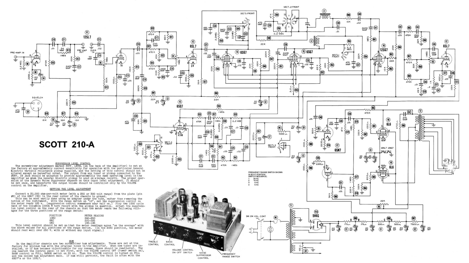 H.H. Scott 210-A Schematic