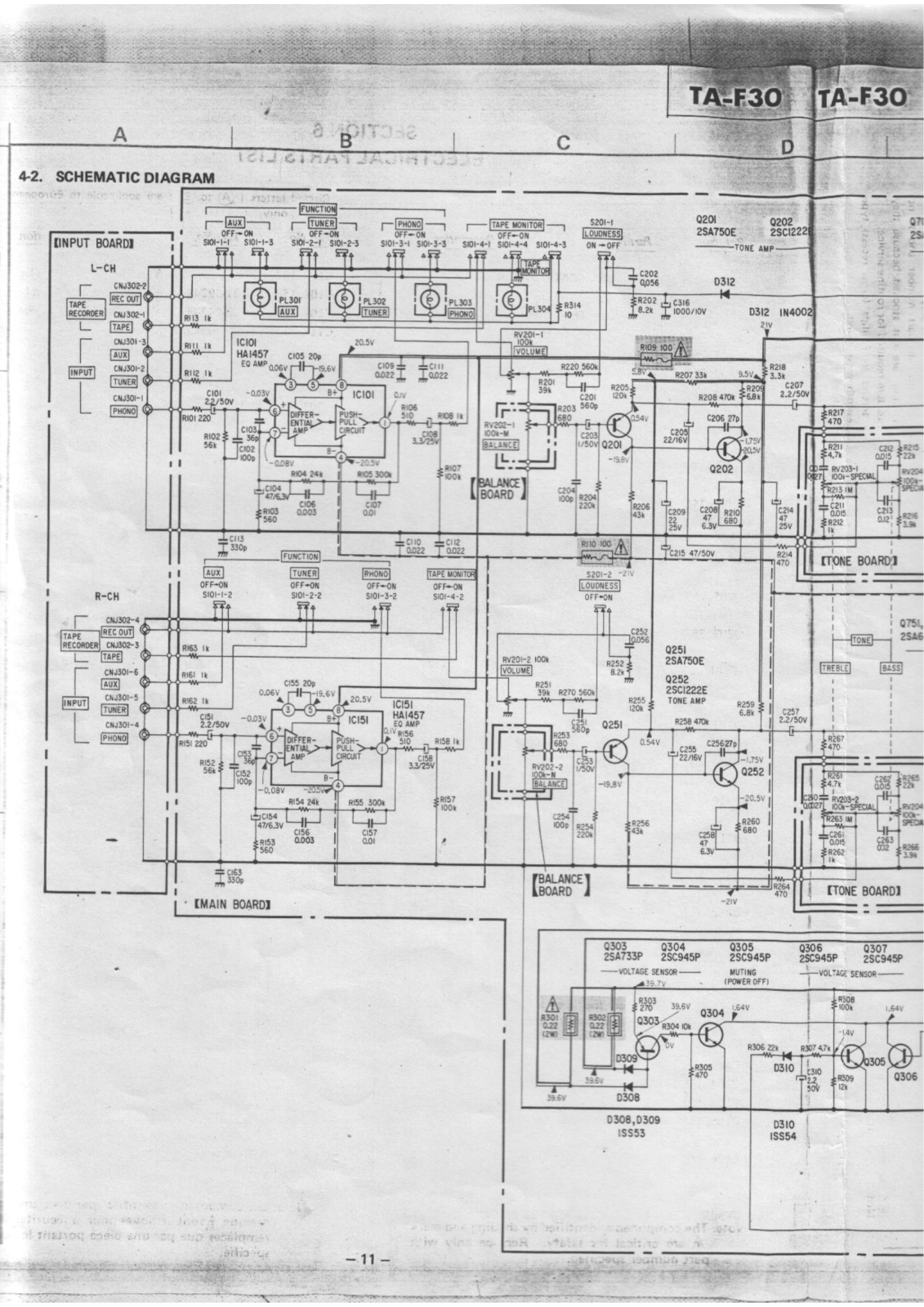 Sony TA-F30 Schematic