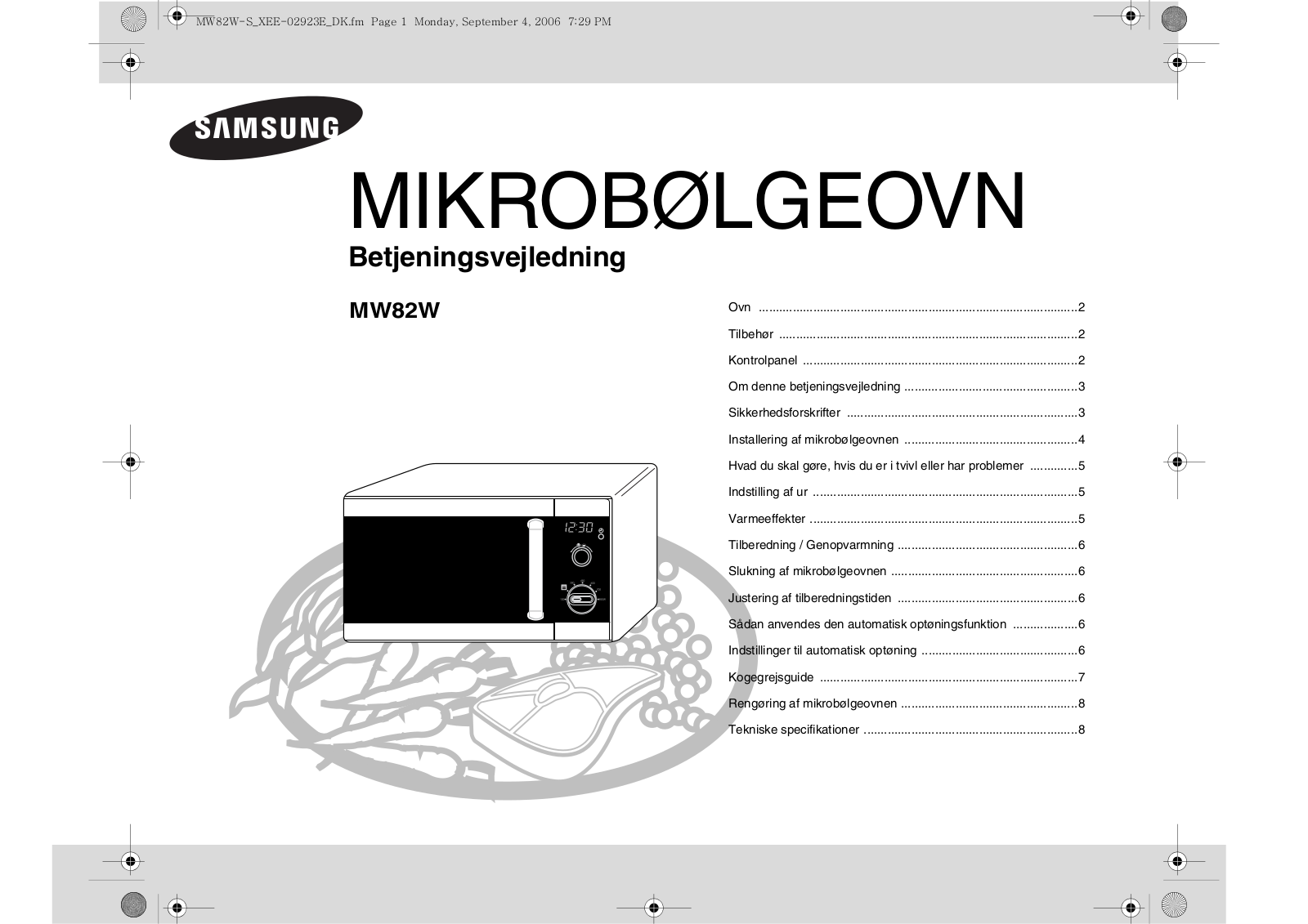 Samsung MW82W User Manual