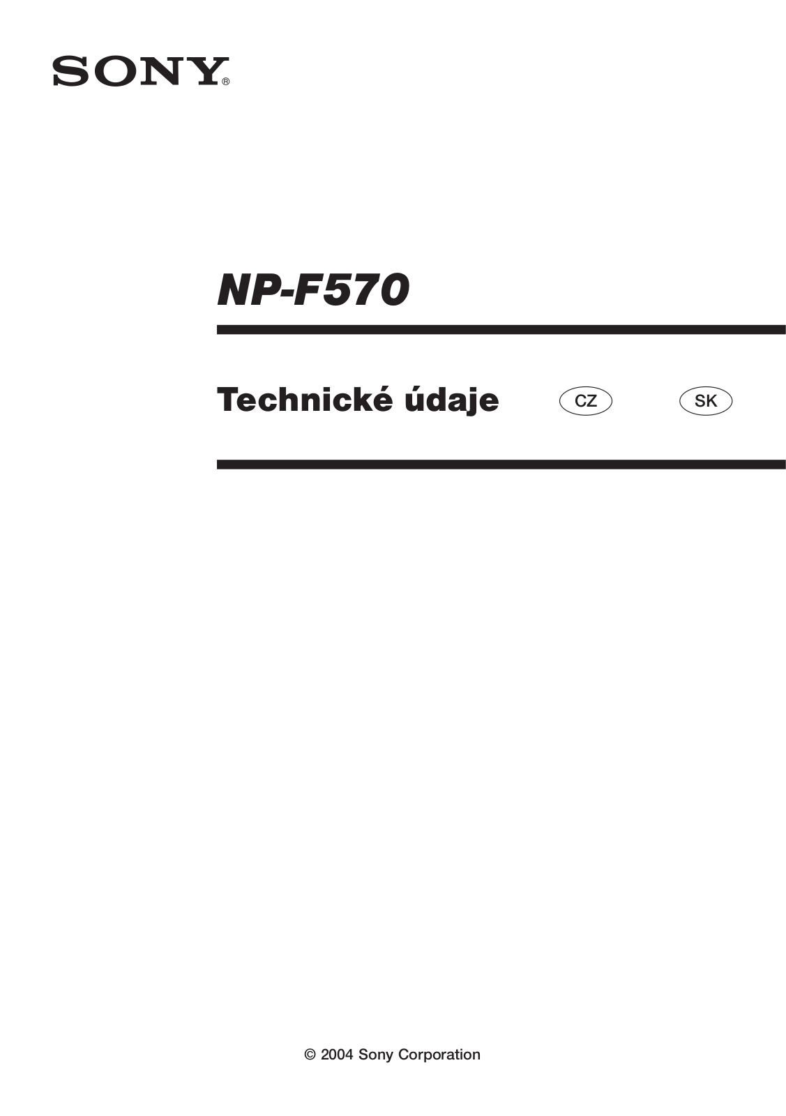 Sony NP-F570 User Manual