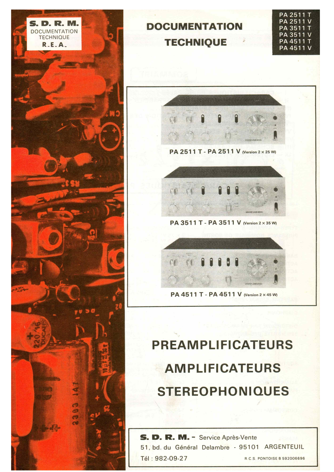 Continental Edison PA-2511-T Service Manual