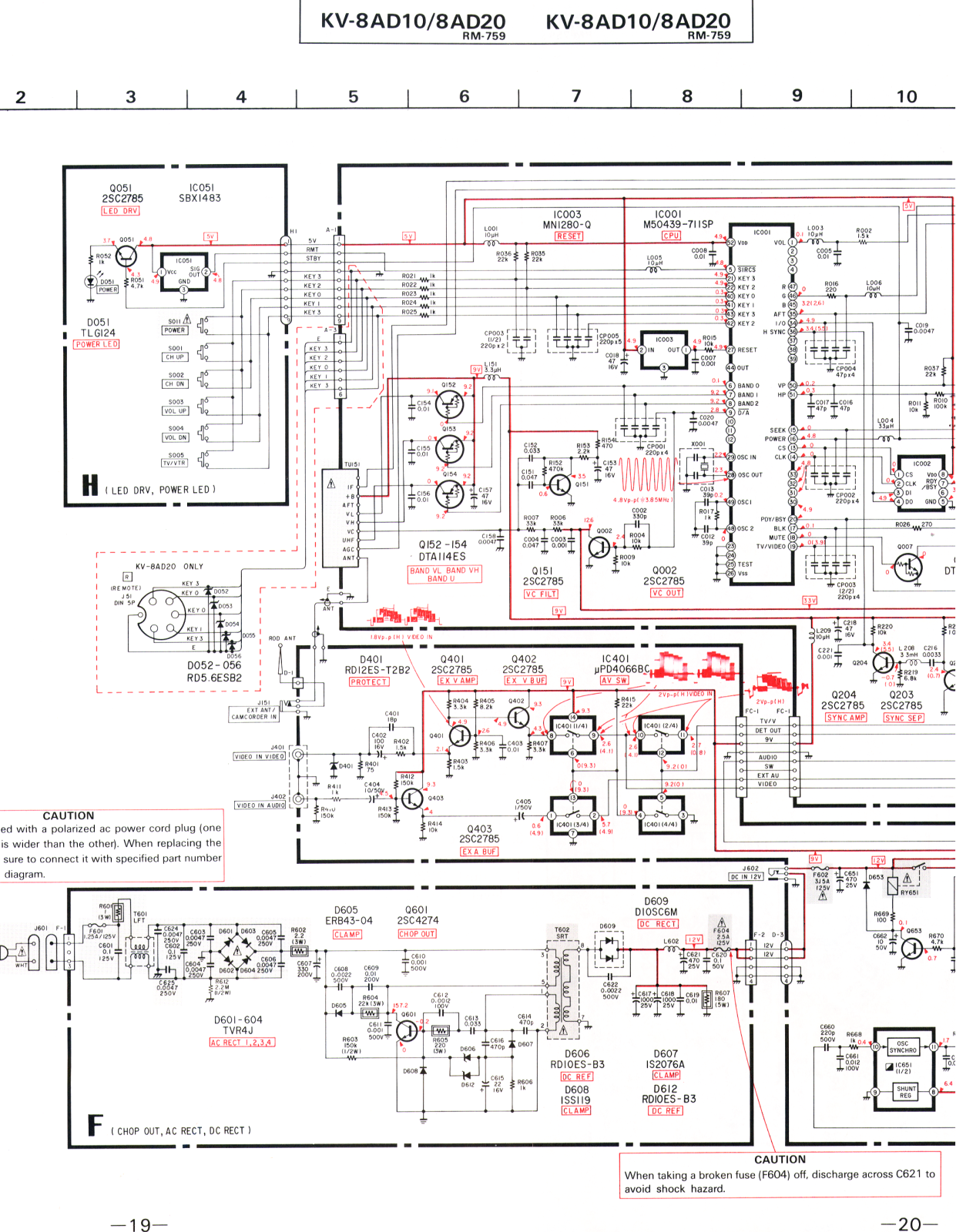 SONY KV-8AD10, KV-8AD20 Schematic