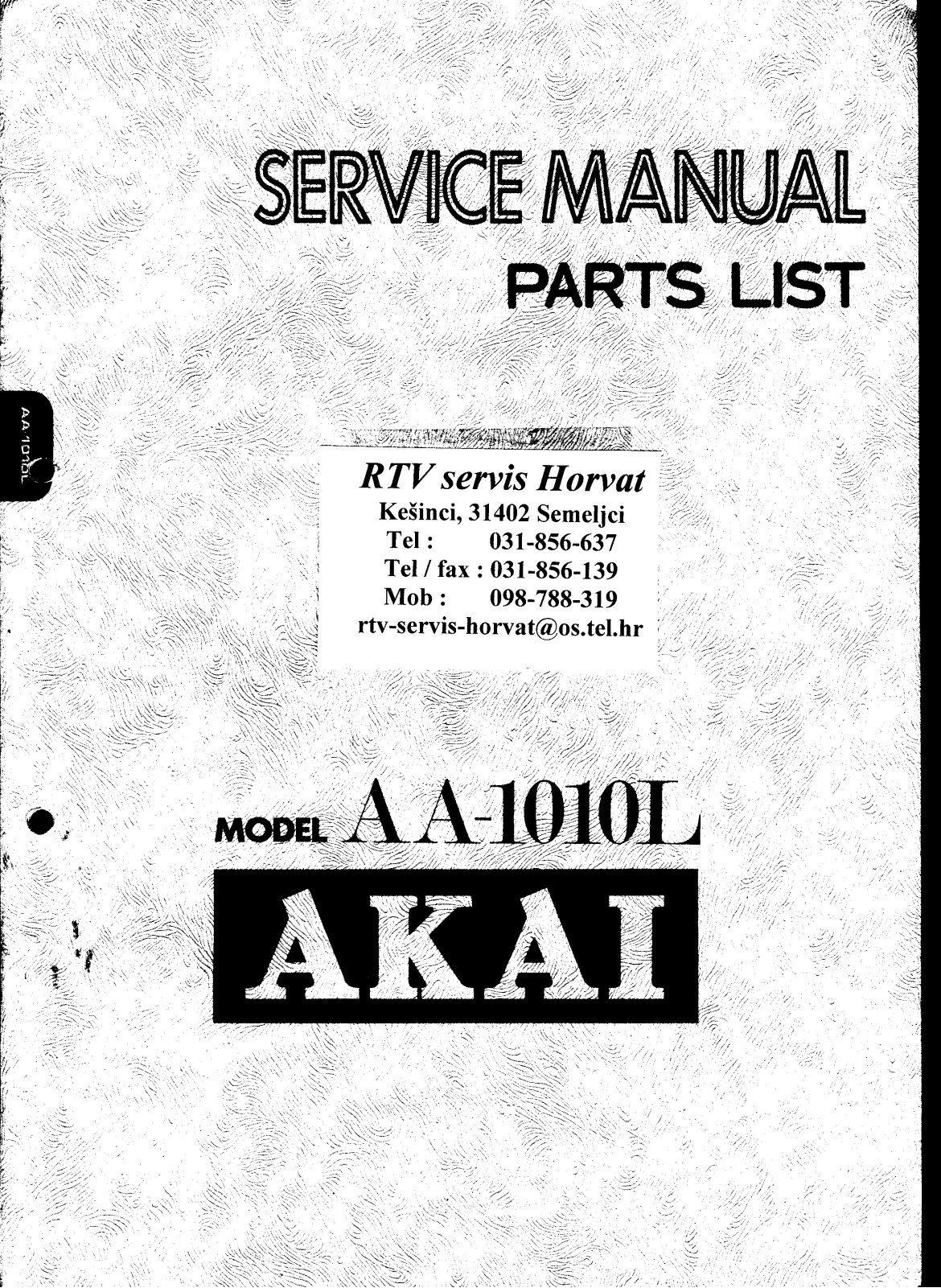 Akai AA-1010-L Service manual