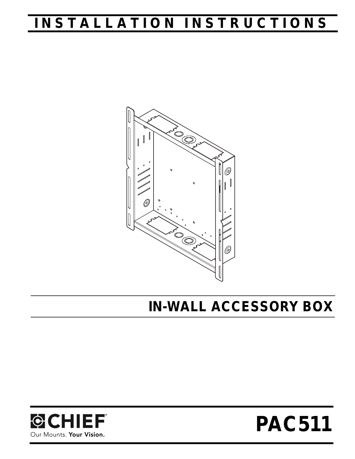 CHIEF PAC511 User Manual