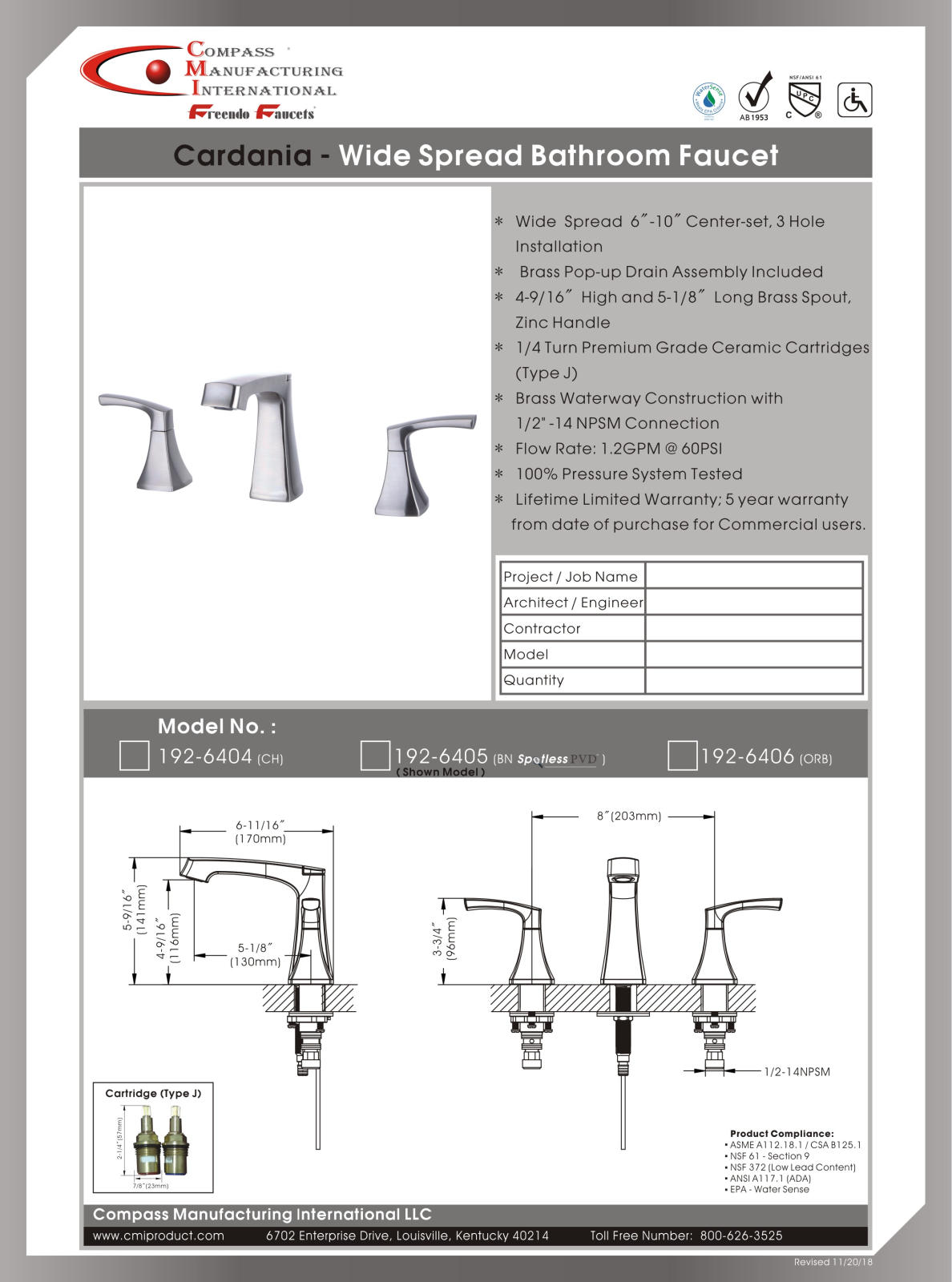 CMI QMV10059 Specifications - ManualMachine.com