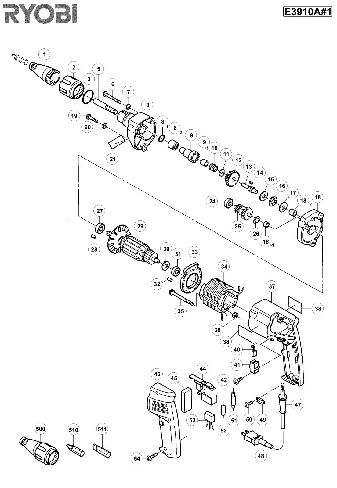 Ryobi E3910A-1 User Manual