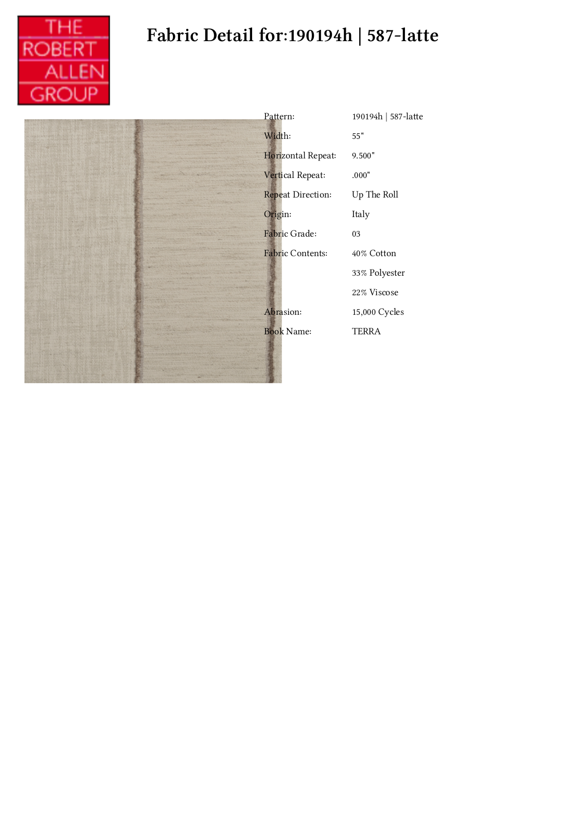 Duralee CRAL6770 Specifications - ManualMachine.com