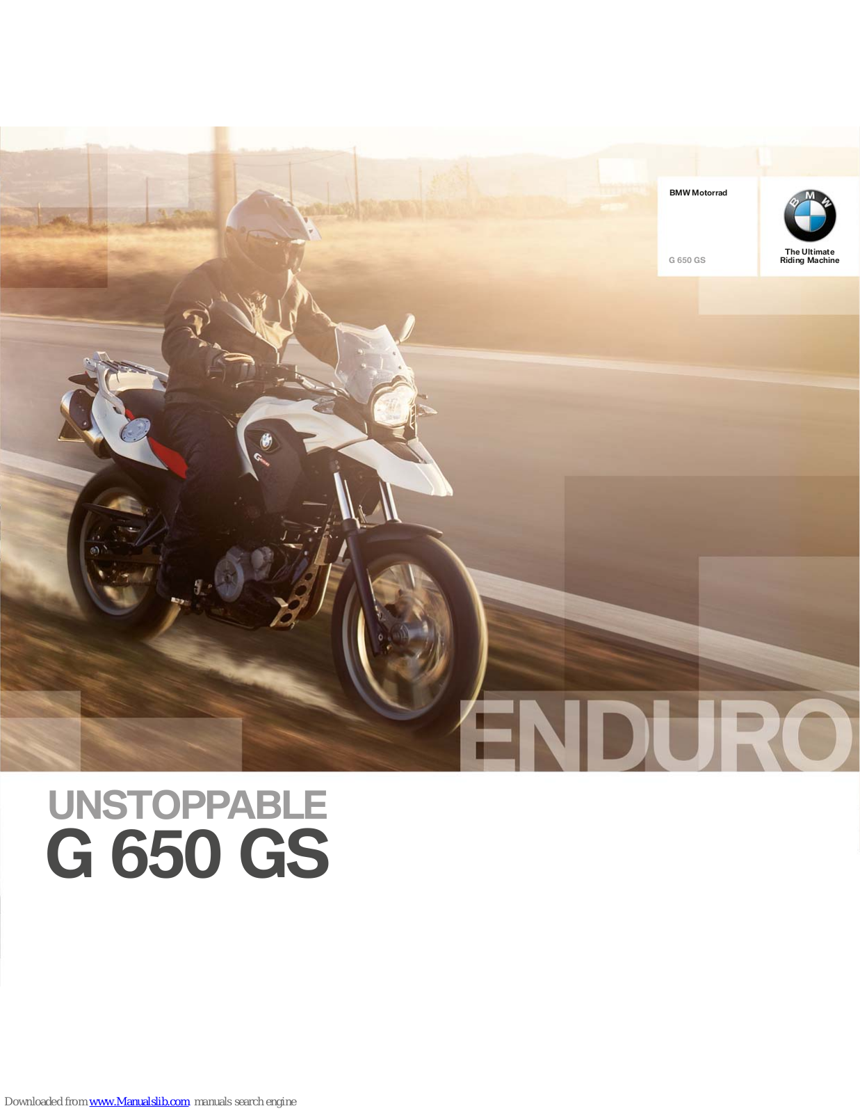 BMW G 650 GS - BROCHURE 2010 Brochure & Specs