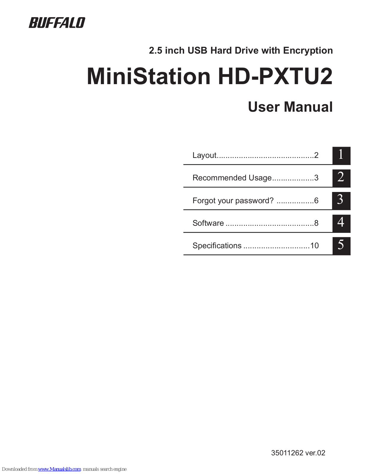 Buffalo MiniStation HD-PXTU2 User Manual