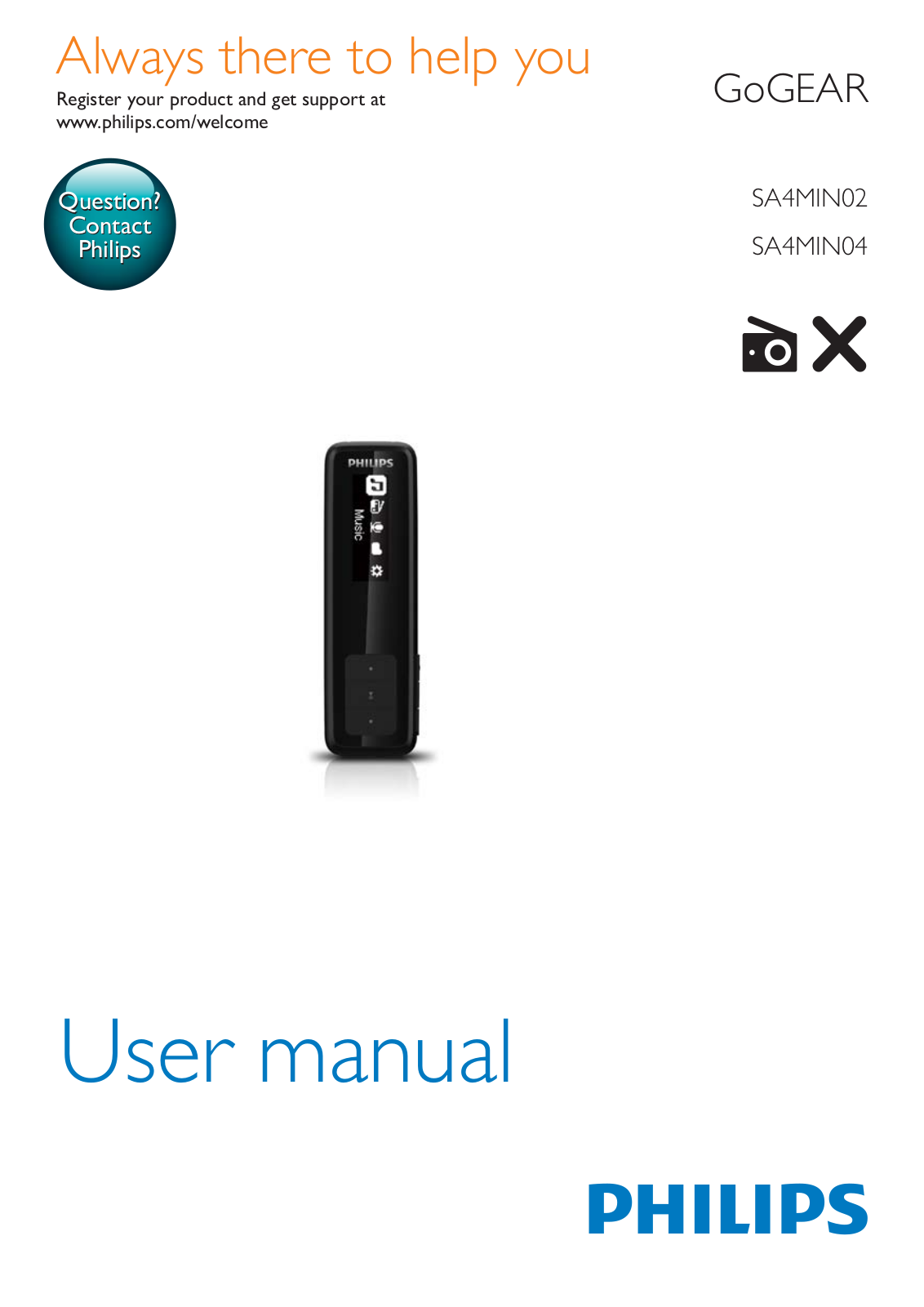 Philips SA4MIN04KN/12 User guide