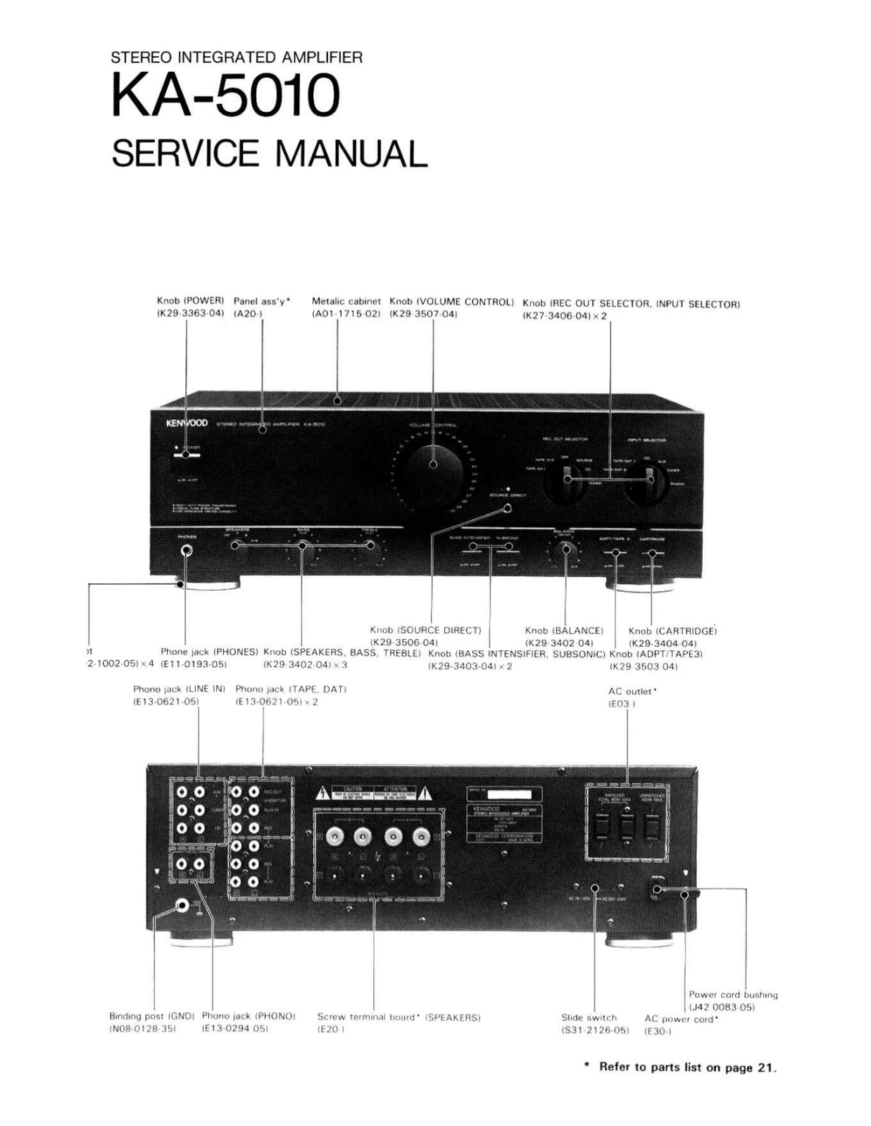 Kenwood KA-5010 Schematic