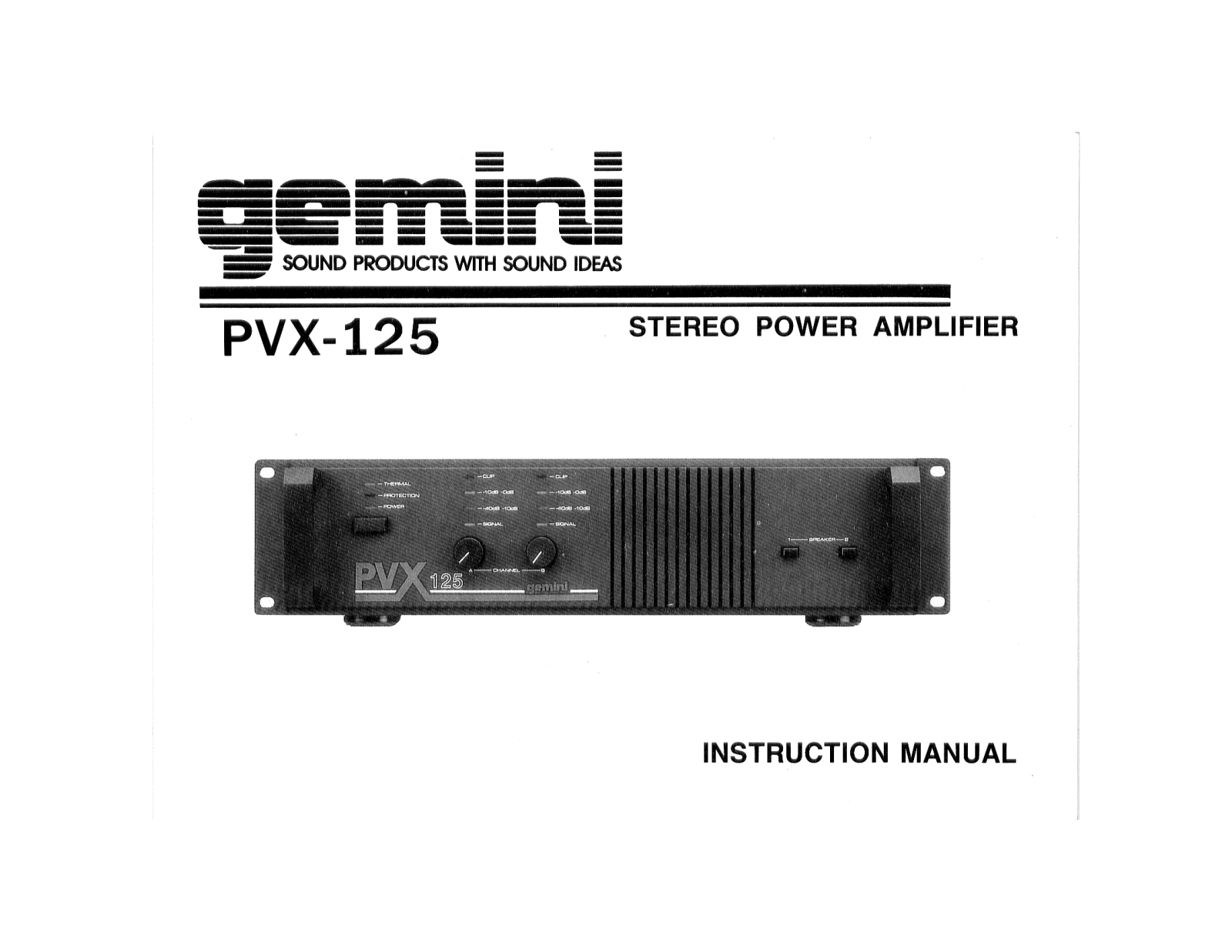 Gemini Sound PVX-125 Schematic