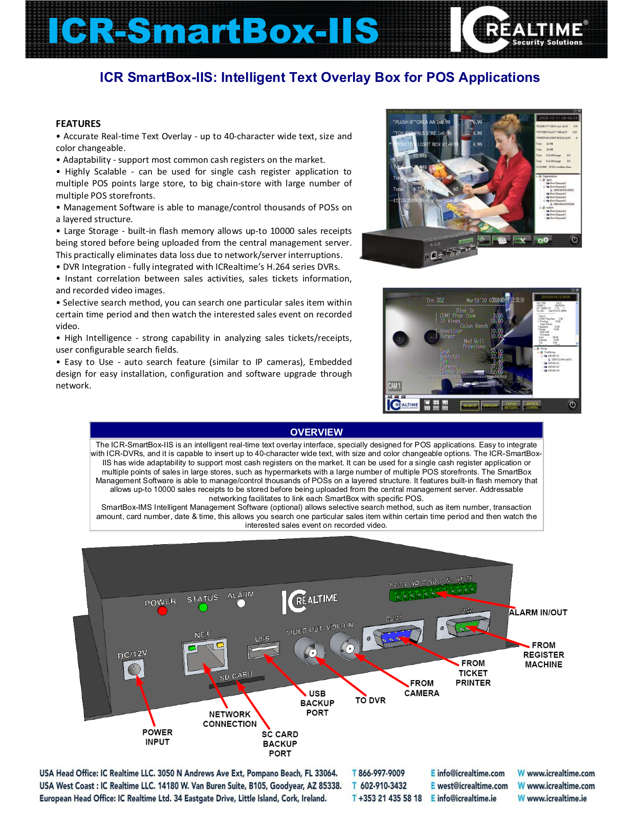 ICRealtime SMARTBOX-IIS Specsheet