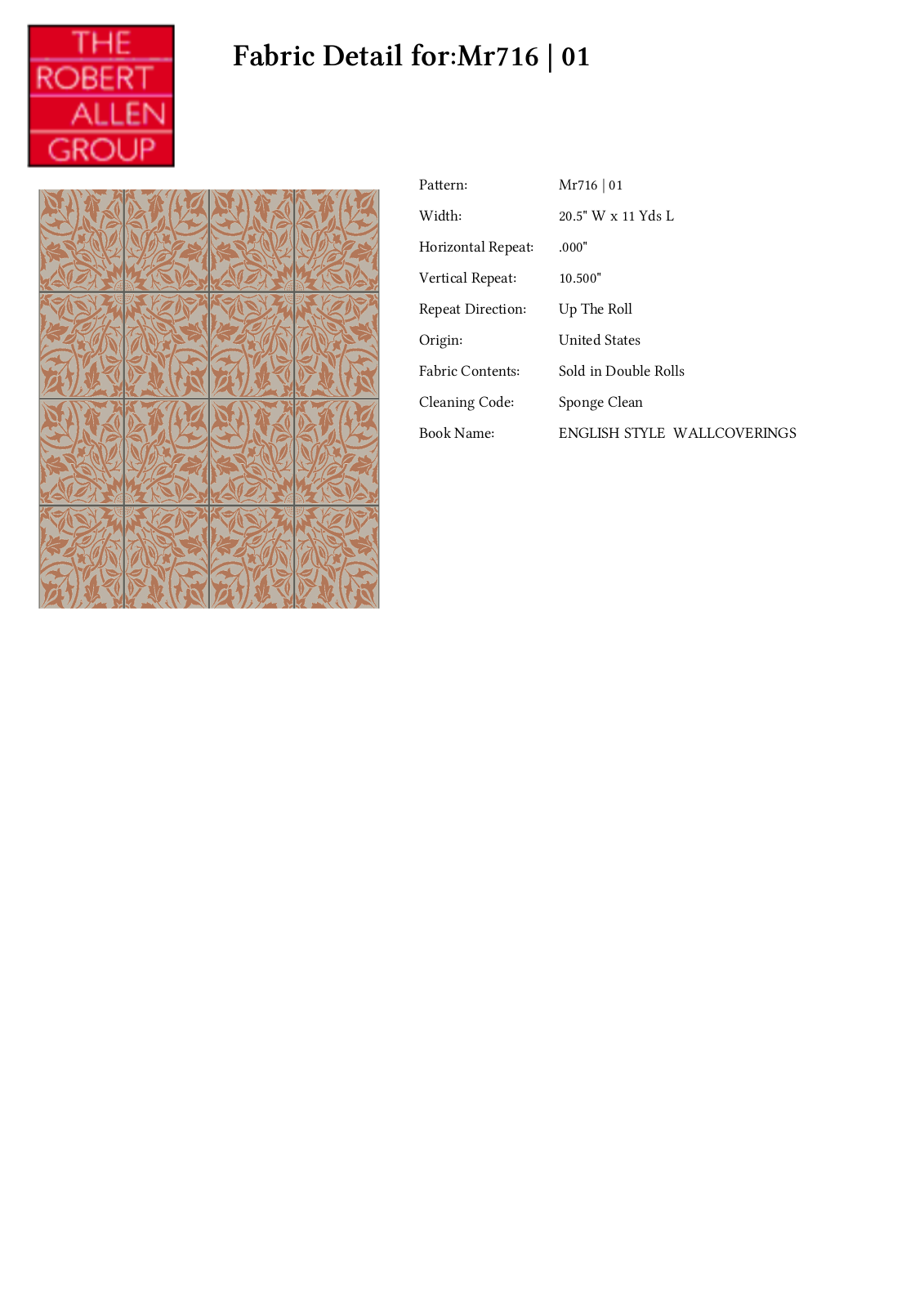 Robert Allen W004262426 Specifications - ManualMachine.com