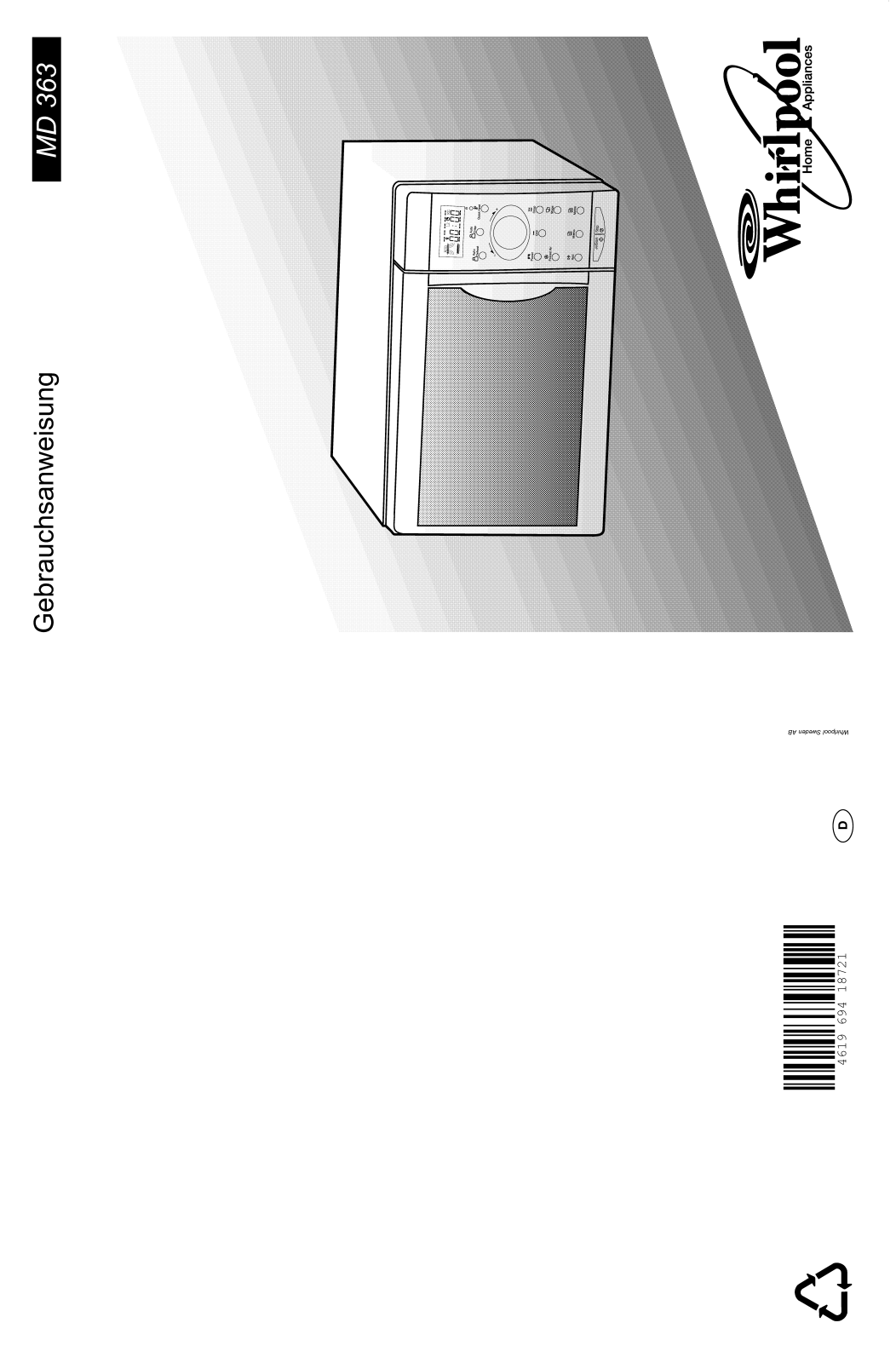 Whirlpool MD 363/WH, MD 363/BL INSTRUCTION FOR USE