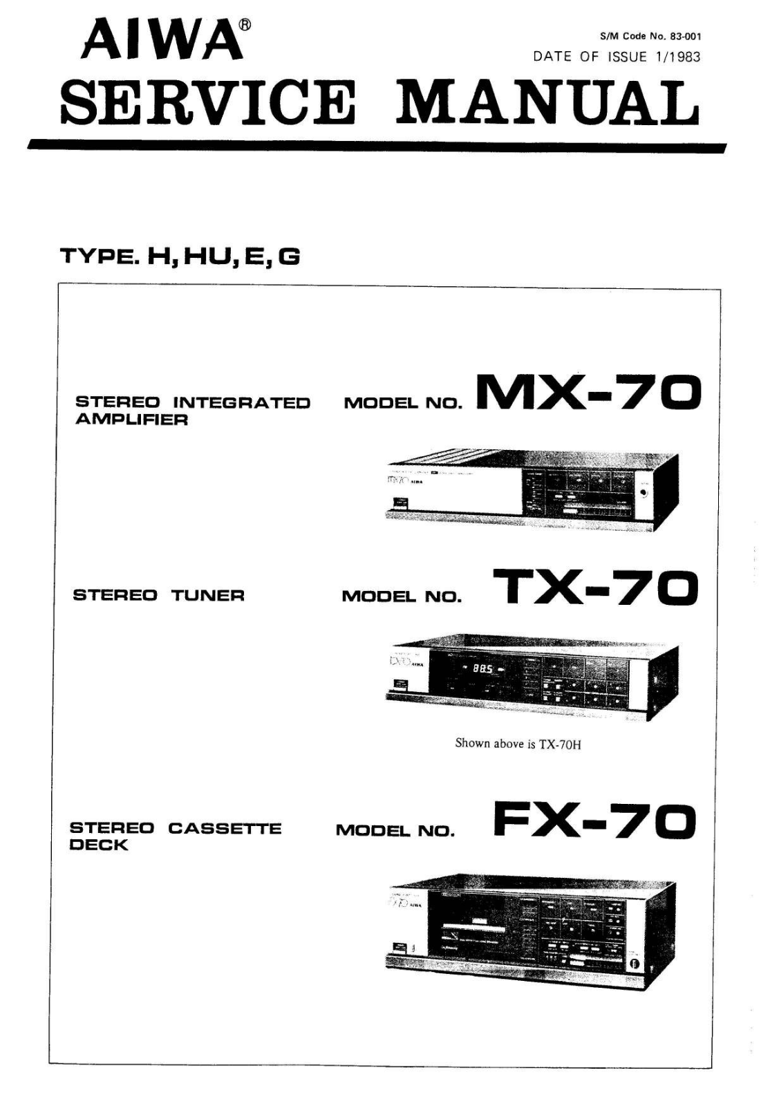 Aiwa MX70 Schematic