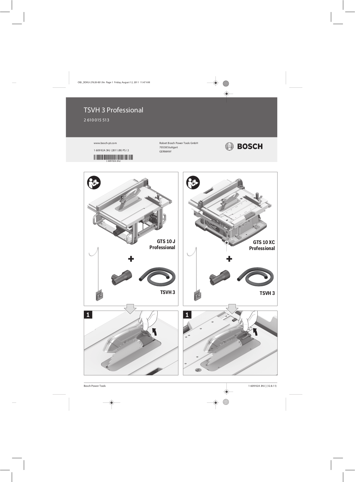 Bosch TSVH 3 User Manual