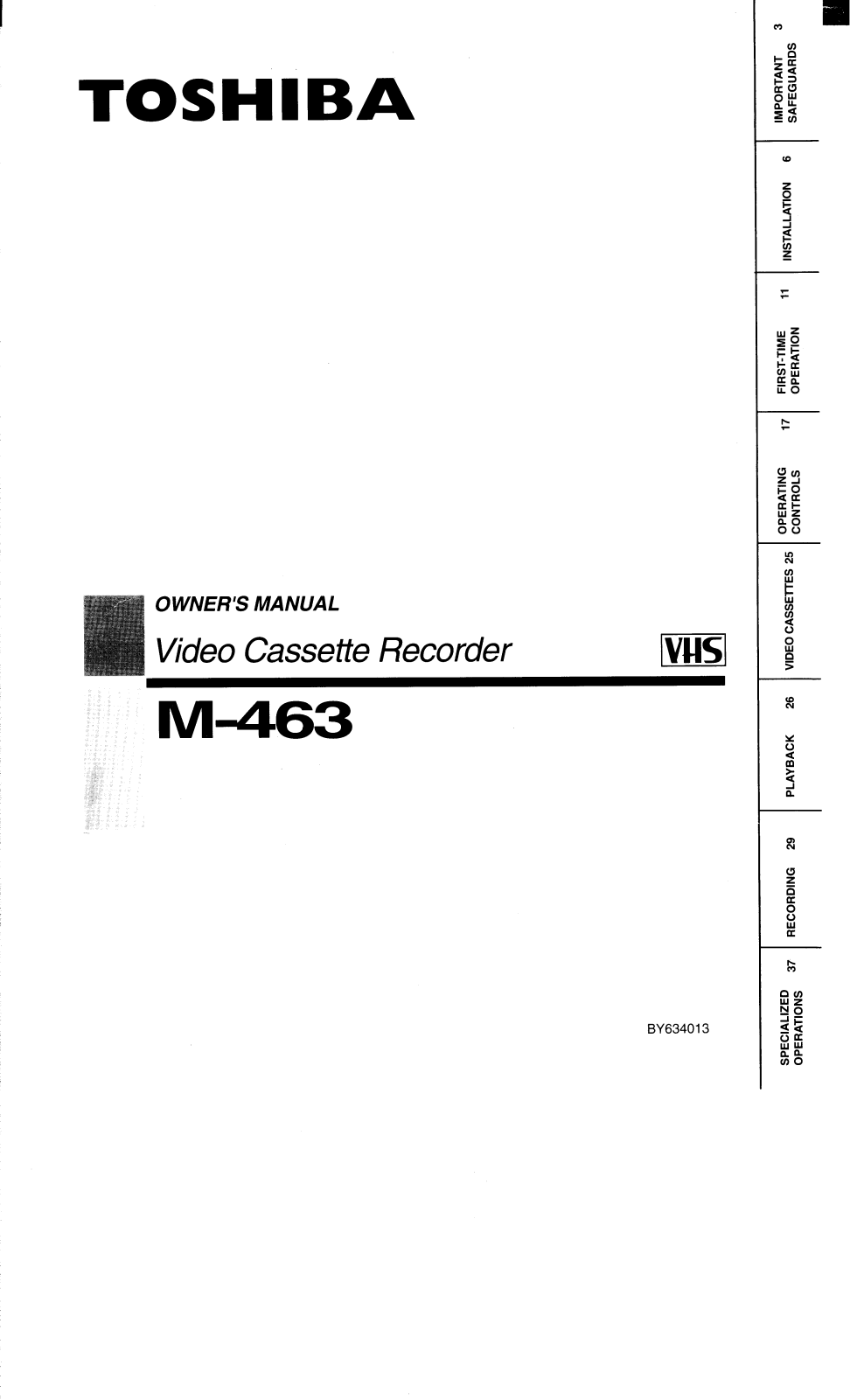 Toshiba M463 User Manual