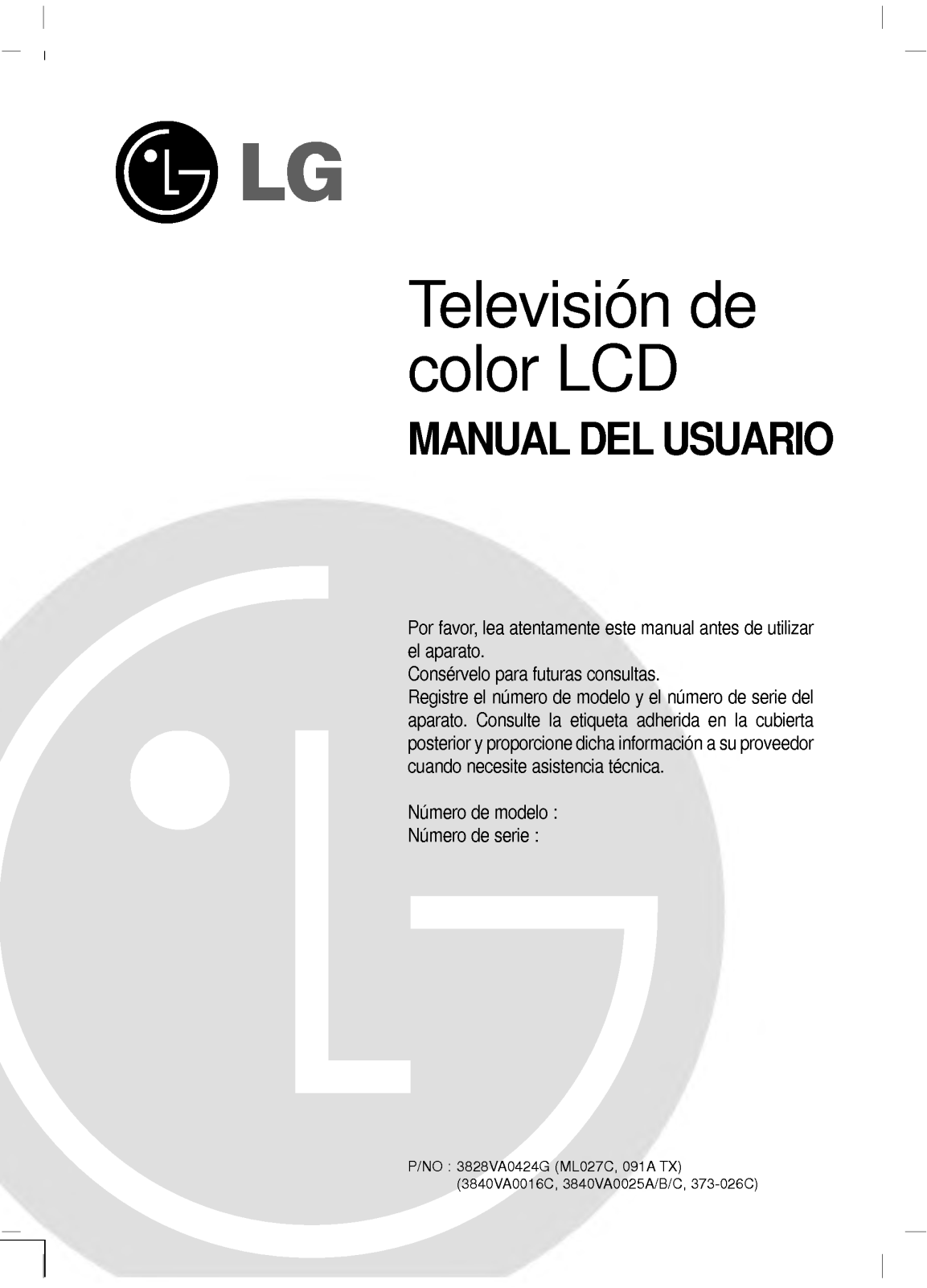 Lg RZ-23LZ40 User Manual