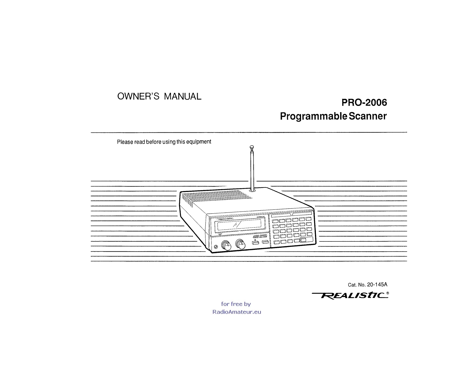 Realistic Pro-2600 User Manual - ManualMachine.com